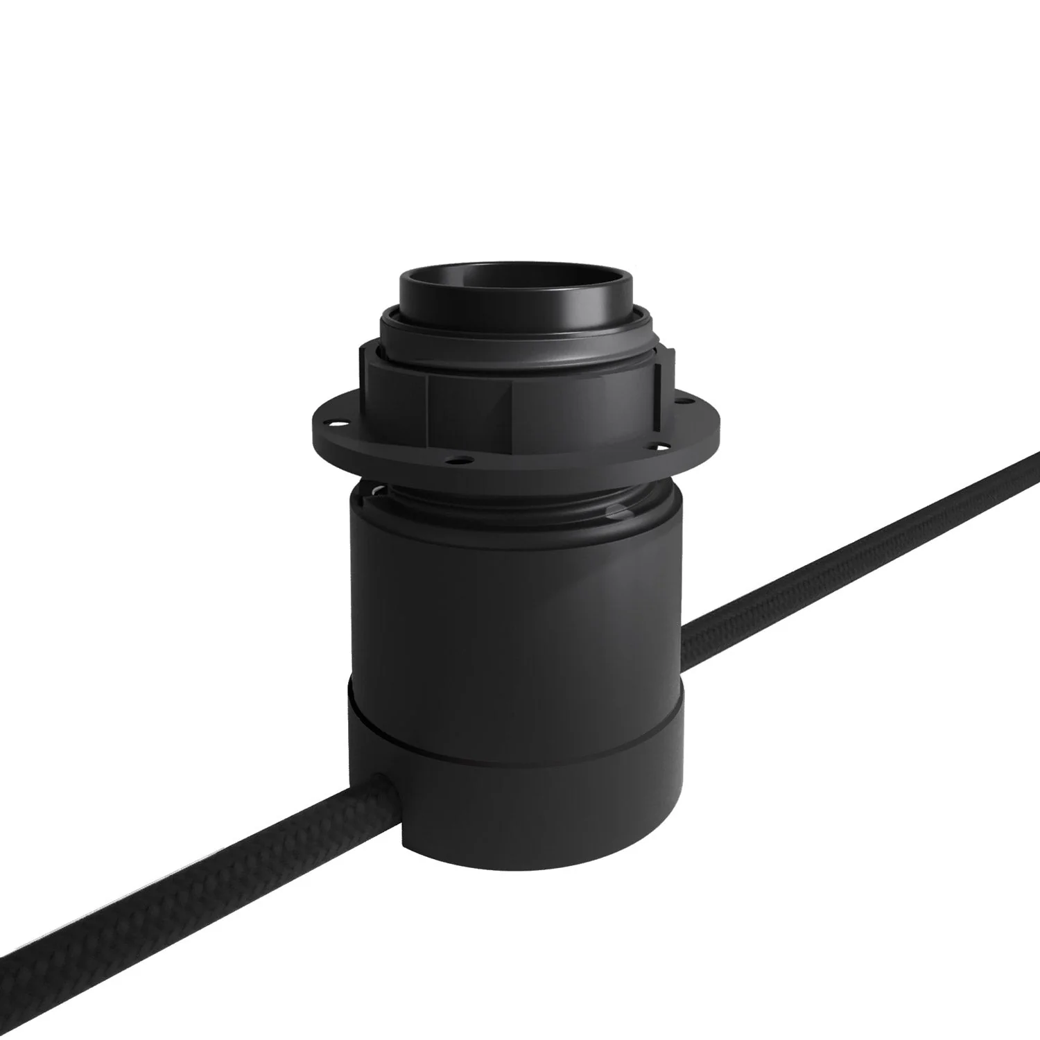 Spostaluce kit with E27 lamp holder for lampshade - Black