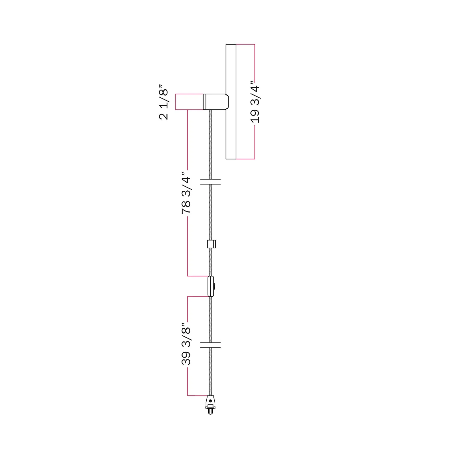 Spostaluce Plug-in Light with Metal Finish and S14d LED Linear Light Bulb - Brushed Copper - Image 5