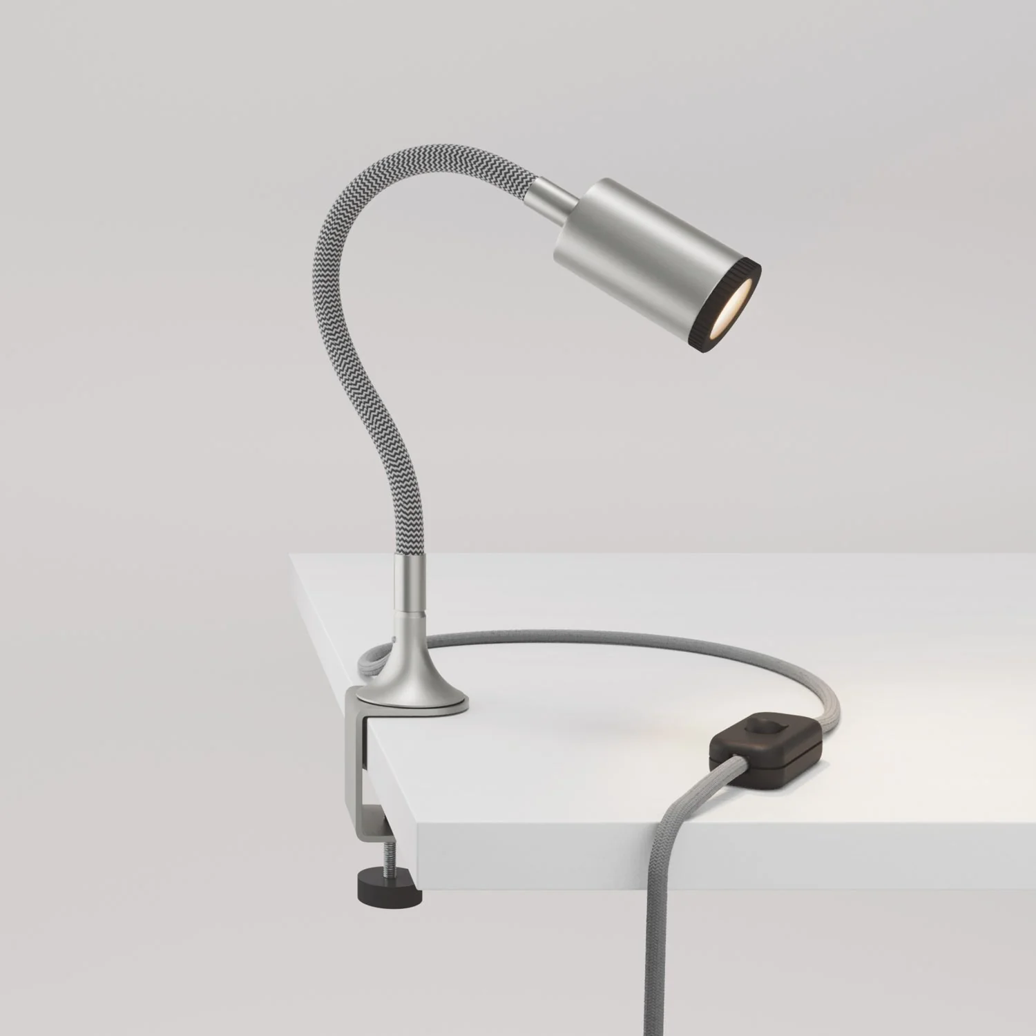 MAG-Y adjustable spotlight with clip - Satin titanium