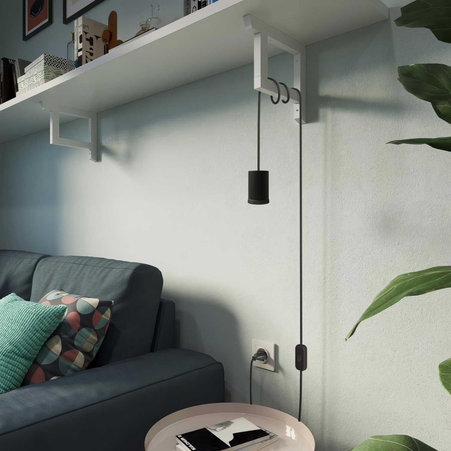 Mini Spotlight GU1d0 spotlight lamp with SnakeBis wiring – Black - Image 2