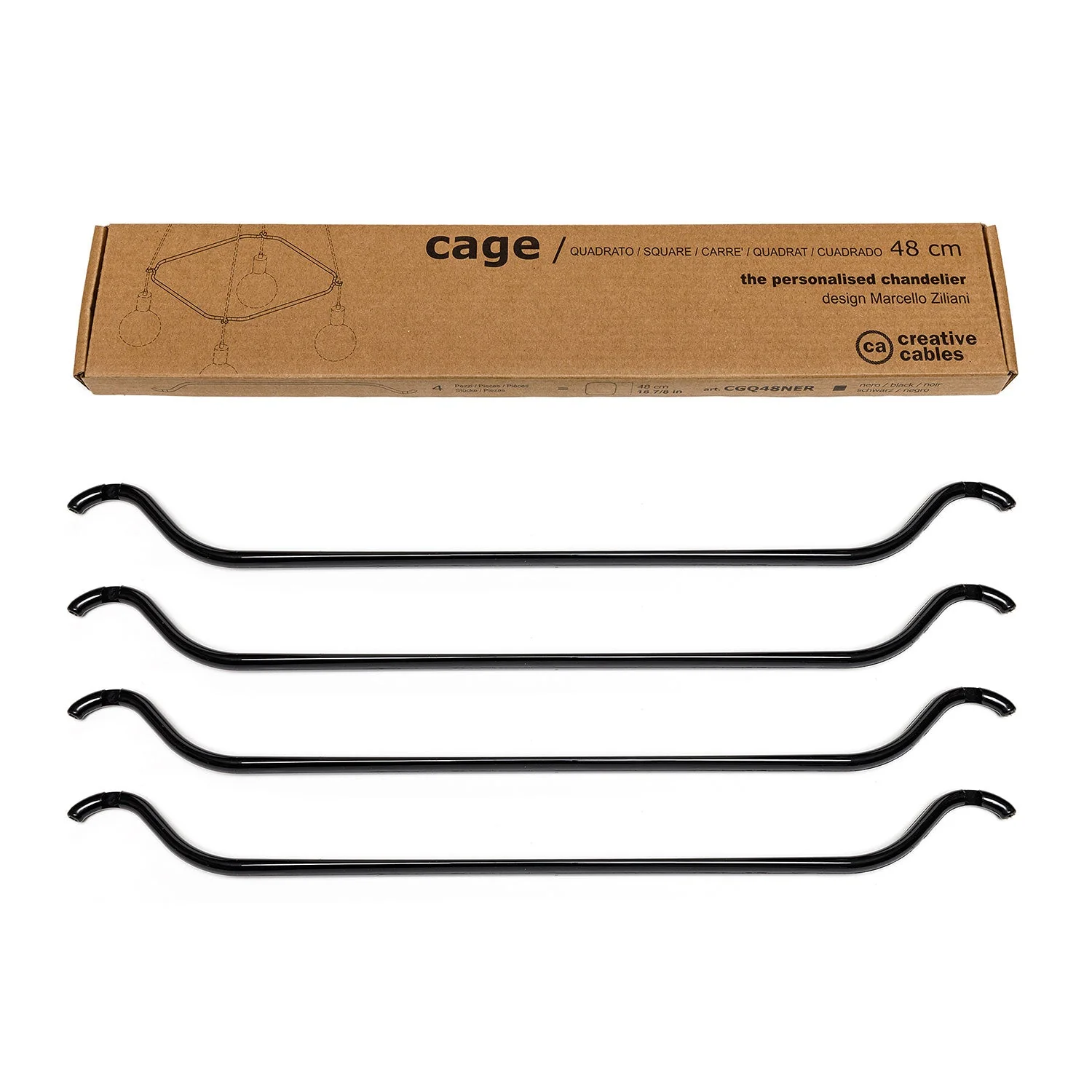 Cage Square - Structure for chandeliers - Black - Image 7