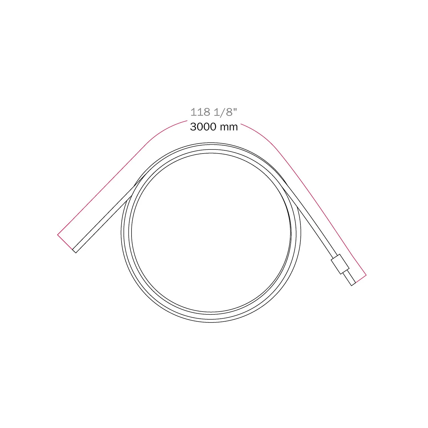 3-metre steel tension cord with locking ball for suspensions - Ø 1.5 mm (25 kg load) - Image 4