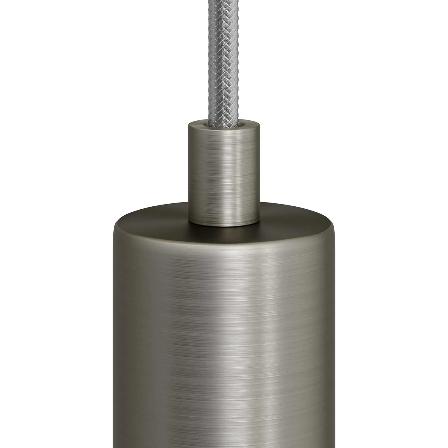 Cylindrical cable clamp in metal complete with rod, nut and washer - Satin titanium - Image 2