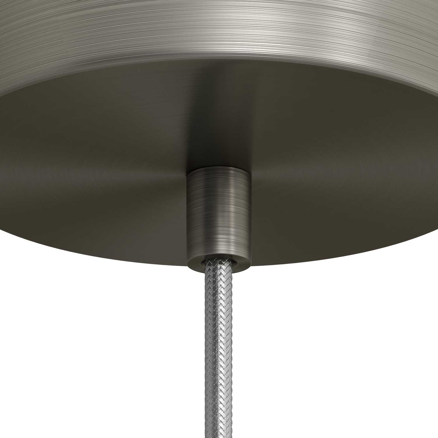 Cylindrical cable clamp in metal complete with rod, nut and washer - Satin titanium - Image 3