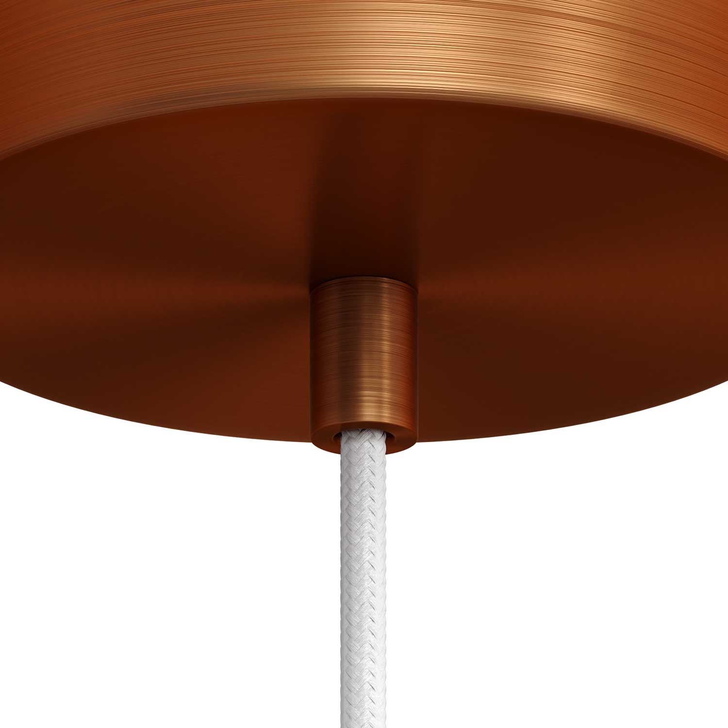 Cylindrical cable clamp in metal complete with rod, nut and washer - Satin copper - Image 3