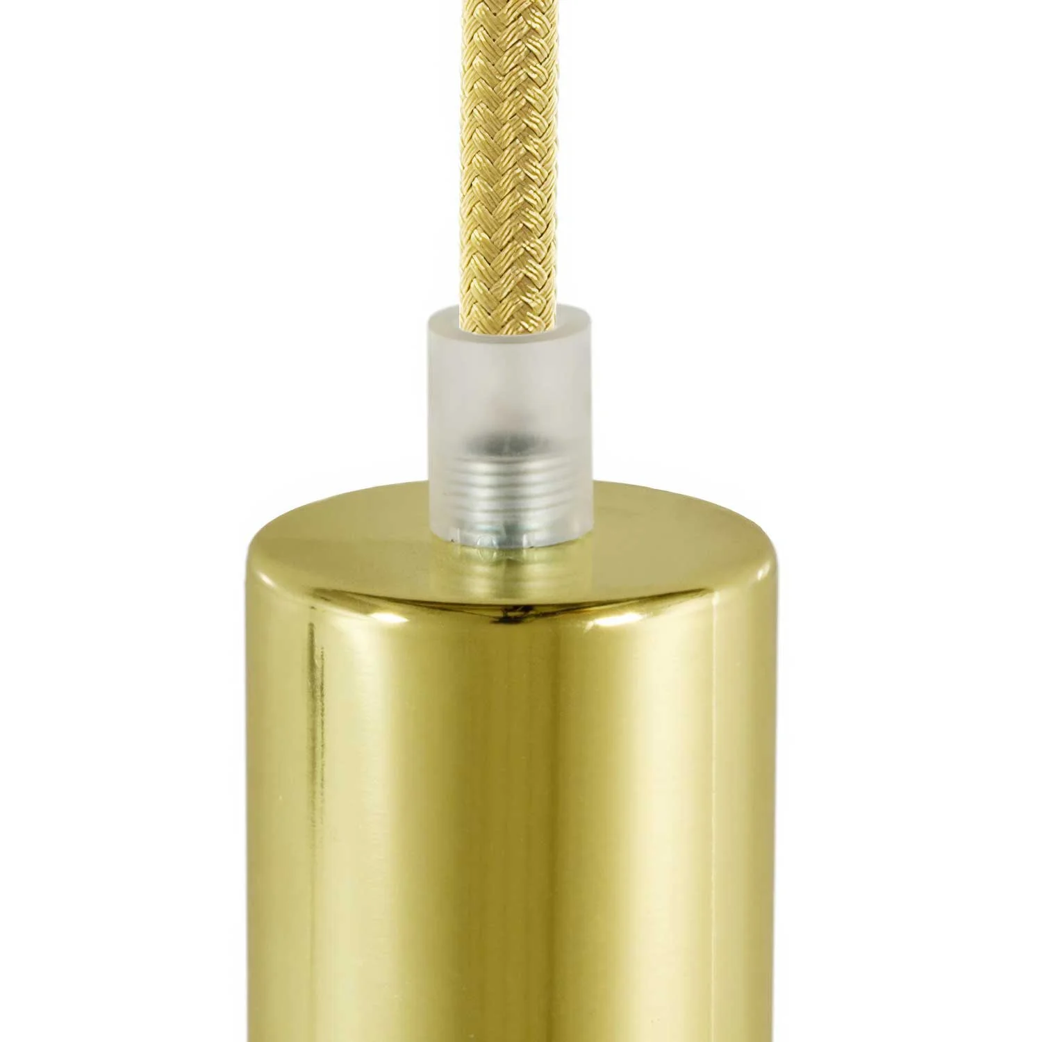 Cylindrical plastic cable clamp complete with rod, nut and washer - Transparent - Image 2
