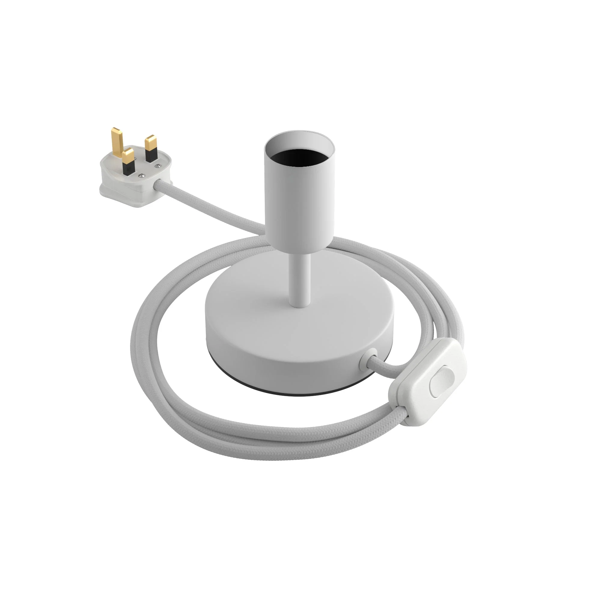 Uplighter - Table lamp in metal with UK plug - Matt white