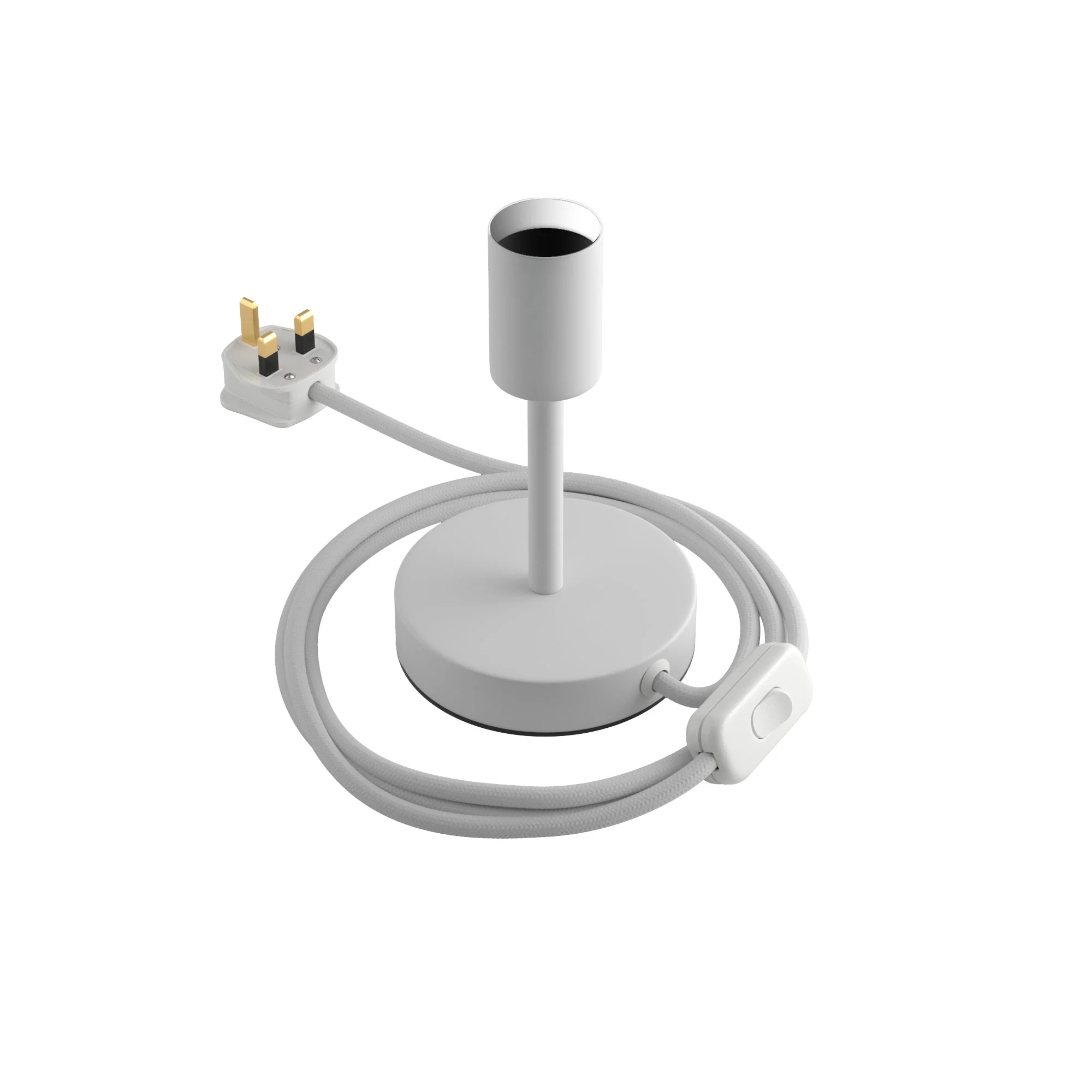 Uplighter - Table lamp in metal with UK plug - Matt white - Image 5