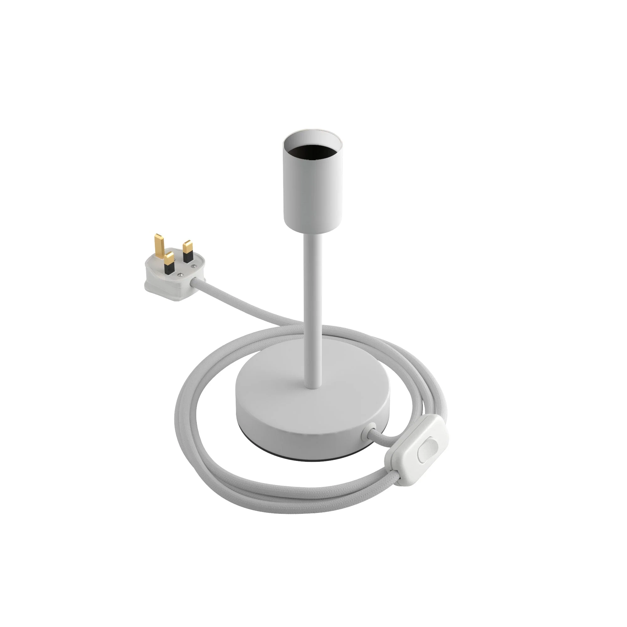 Uplighter - Table lamp in metal with UK plug - Matt white - Image 6