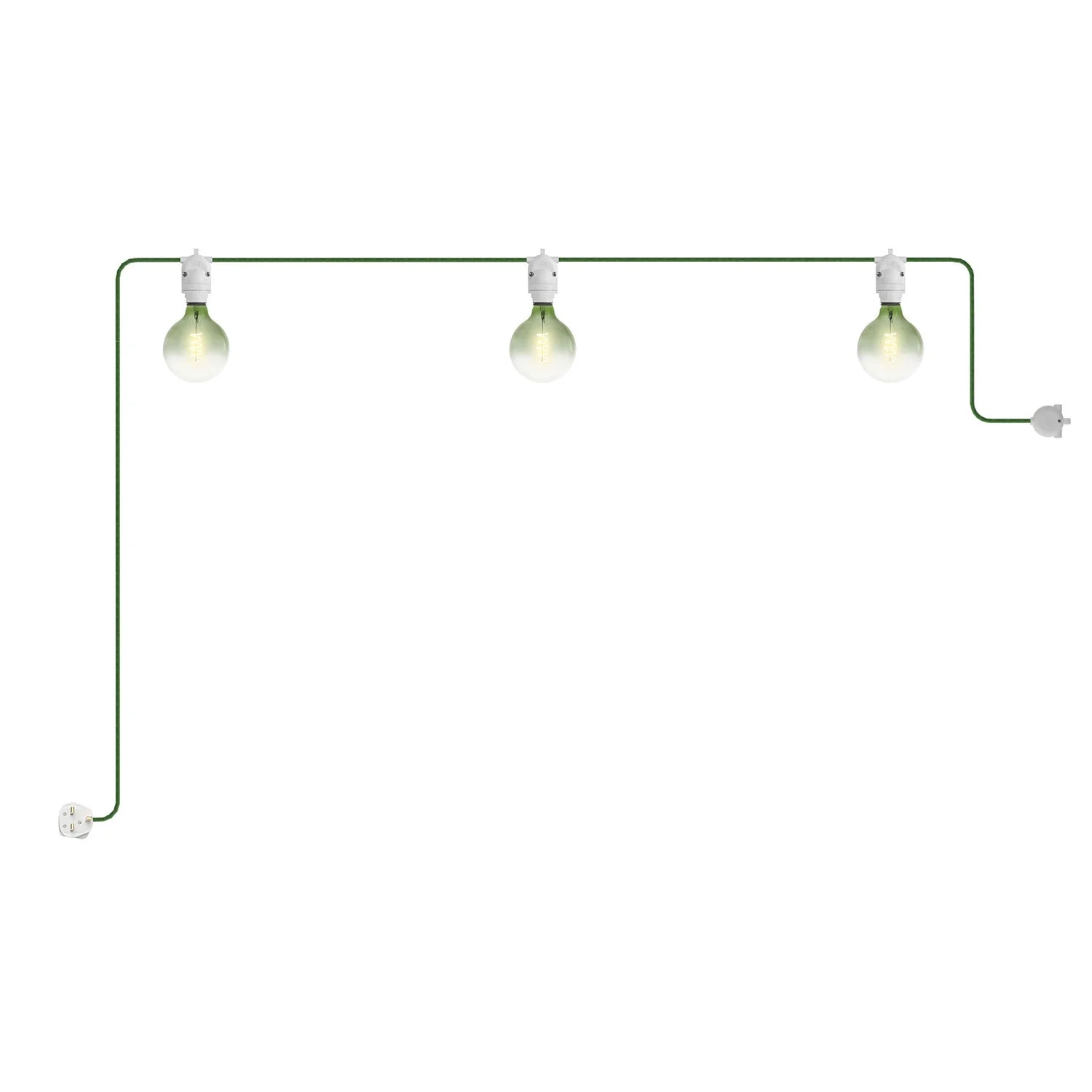 Modulair outdoor portable string light IP65 with 3 lights and UK plug - White