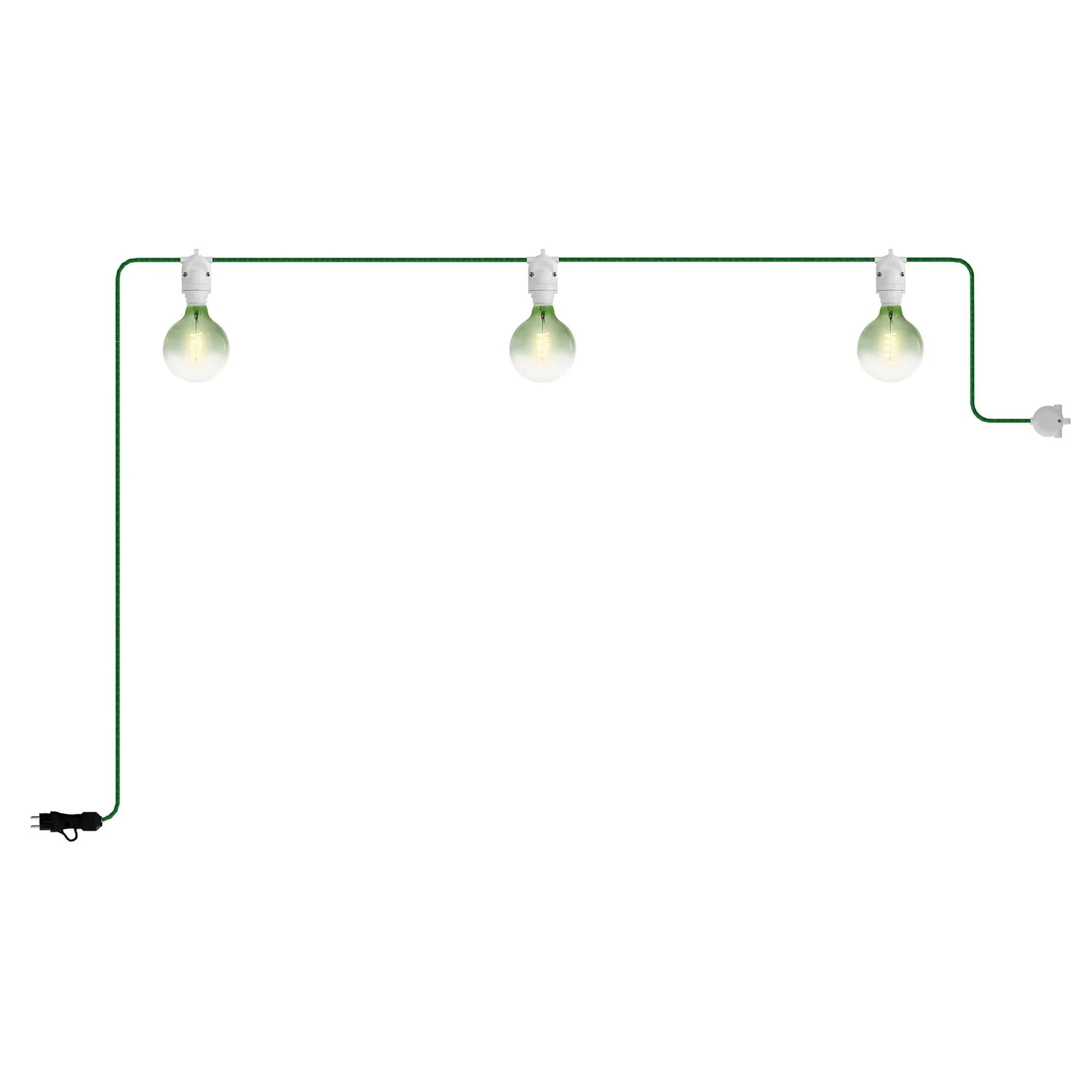 Modulair outdoor portable String light IP65 with 3 lights - White