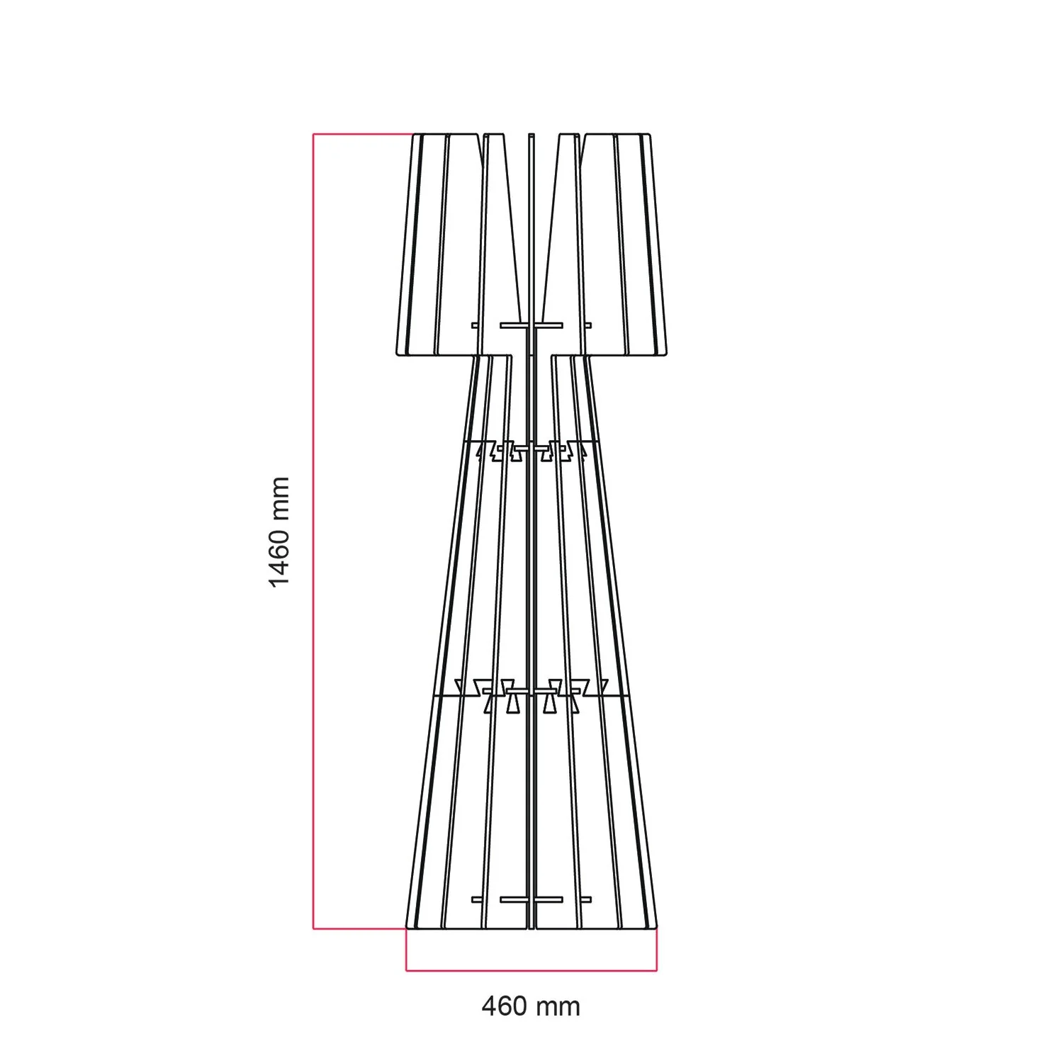 Floor lamp structure SHHINE in sound-absorbing material - Mélange white - Image 4