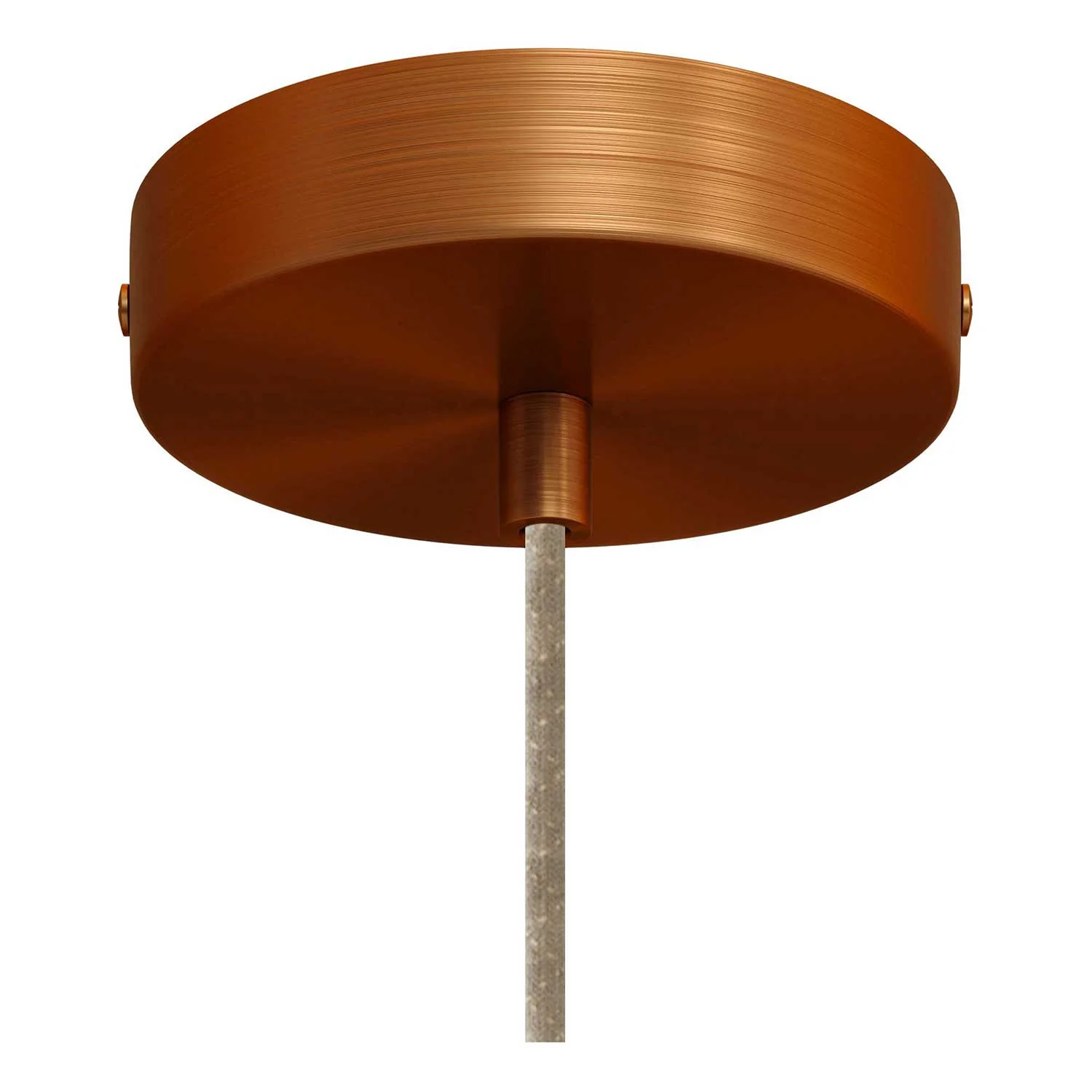 Pendant lamp complete with fabric cable and XL Bell ceramic lampshade – Corten effect - Image 2