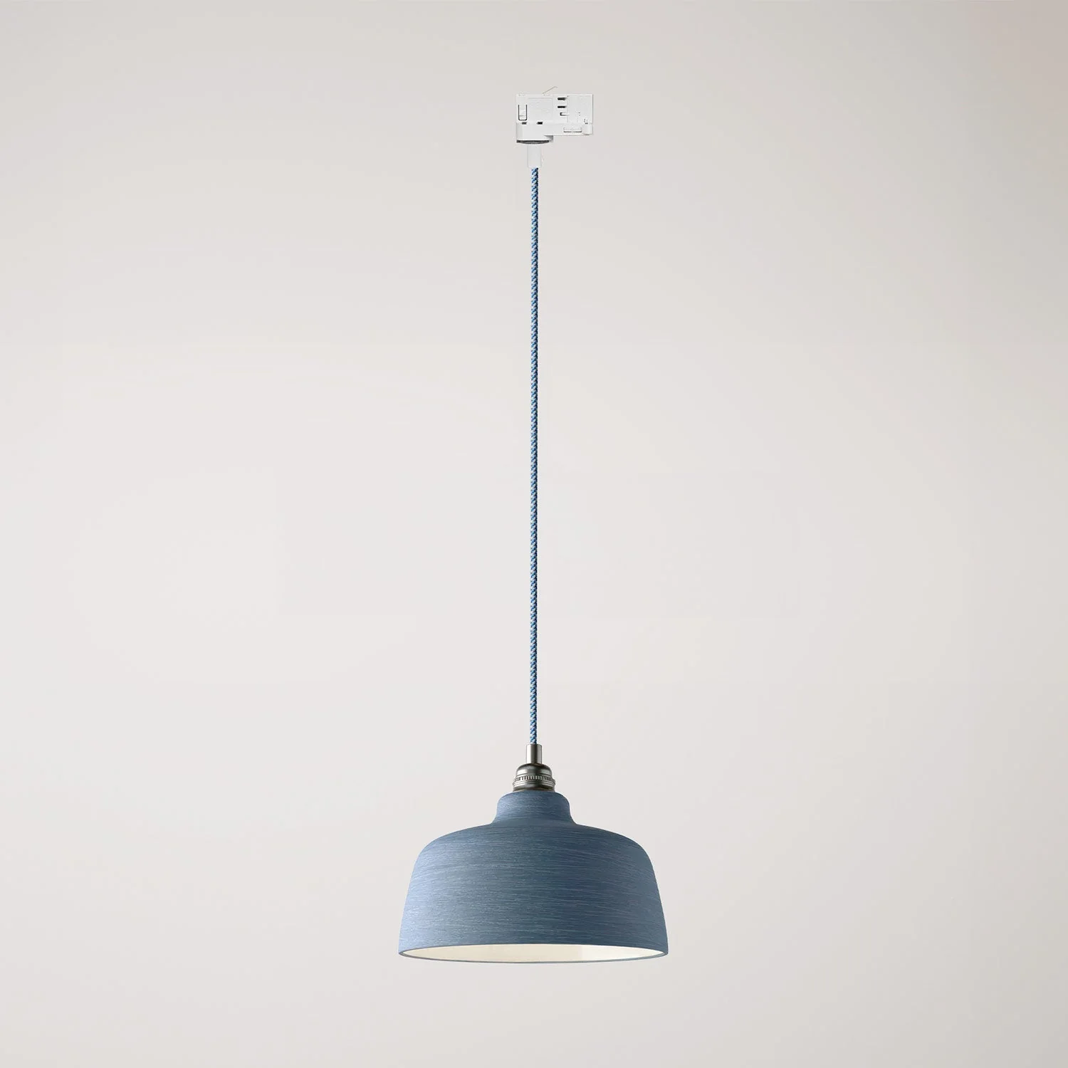 Pendant lamp with Coppa lampshade and track adapter - Streaked Avion