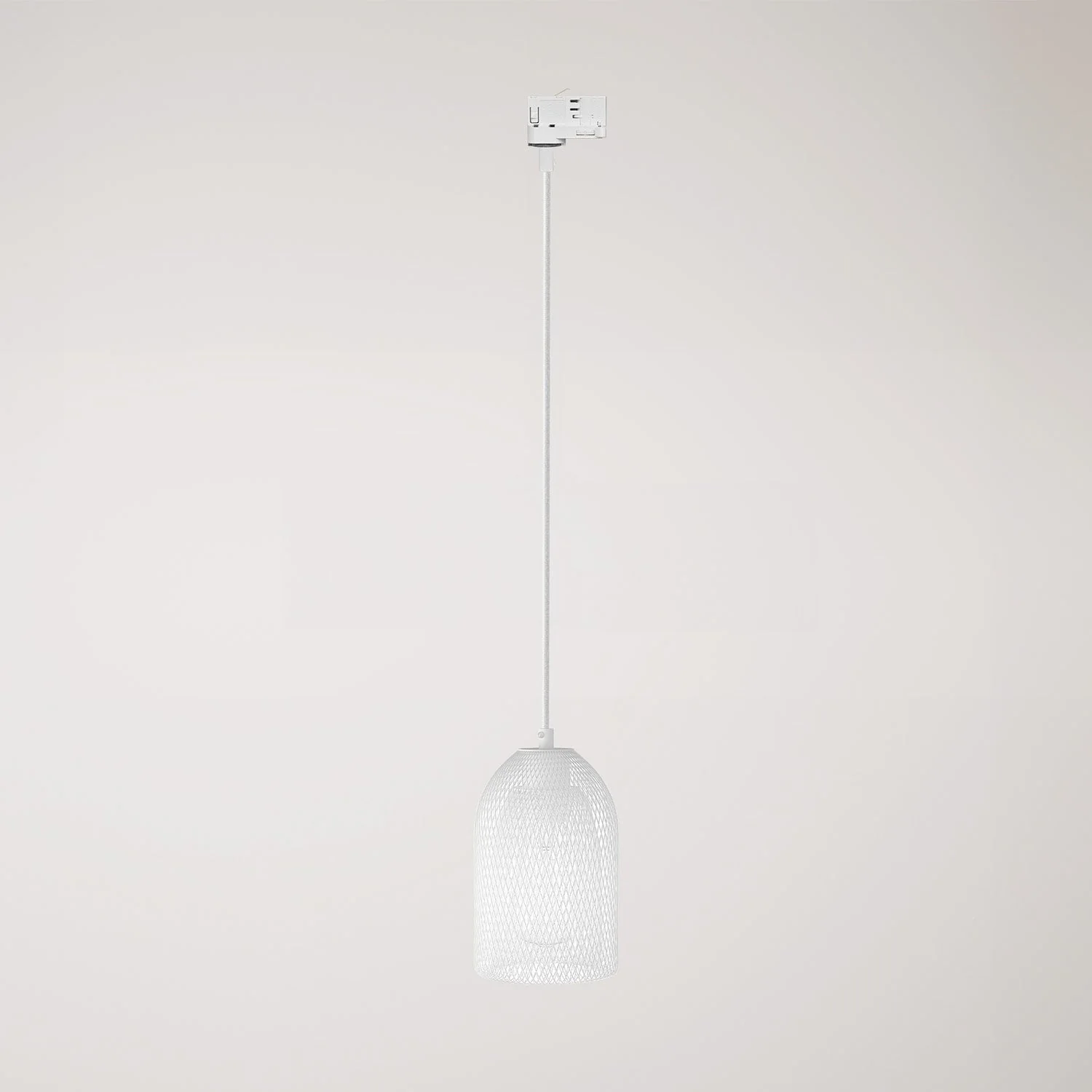 Pendant lamp with Ghostbell lampshade for track - White