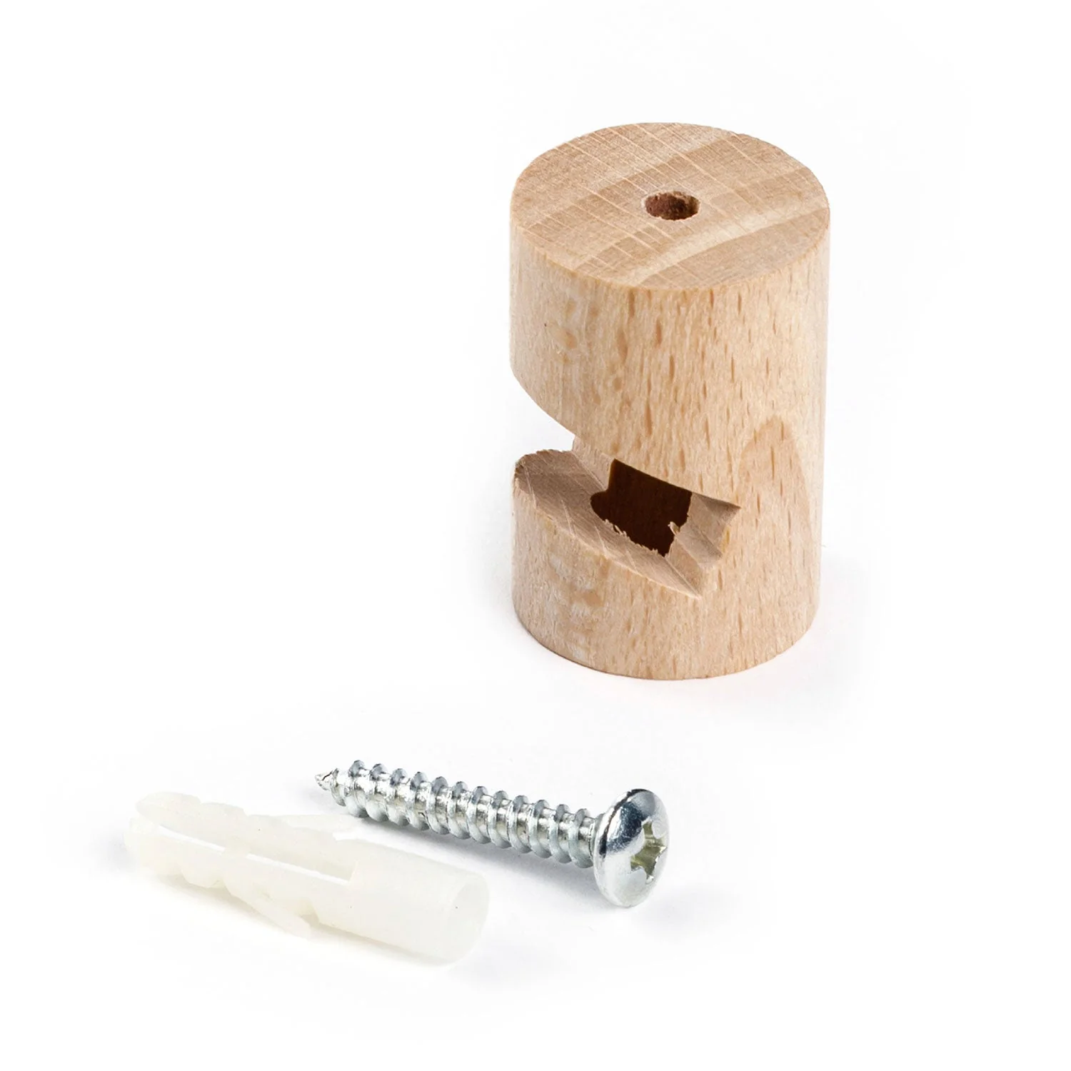 Cable decentraliser, “V” hook for ceiling or wall in wood for fabric electric cable – Neutral - Image 2