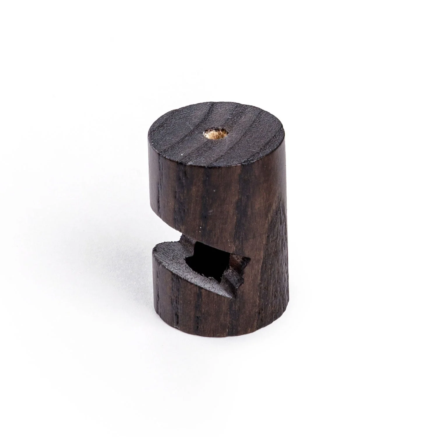 Cable decentraliser, “V” hook for ceiling or wall in wood for textile cable - Wengé effect - Image 3