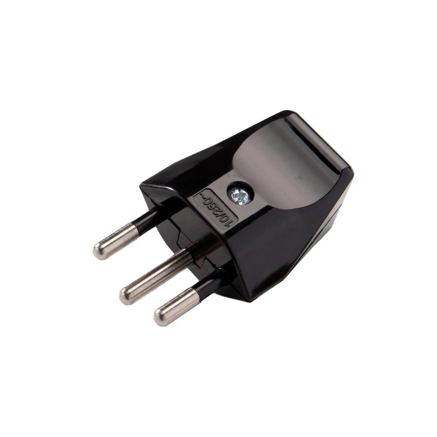 Swiss plug 2-pole with earth 10A - Black