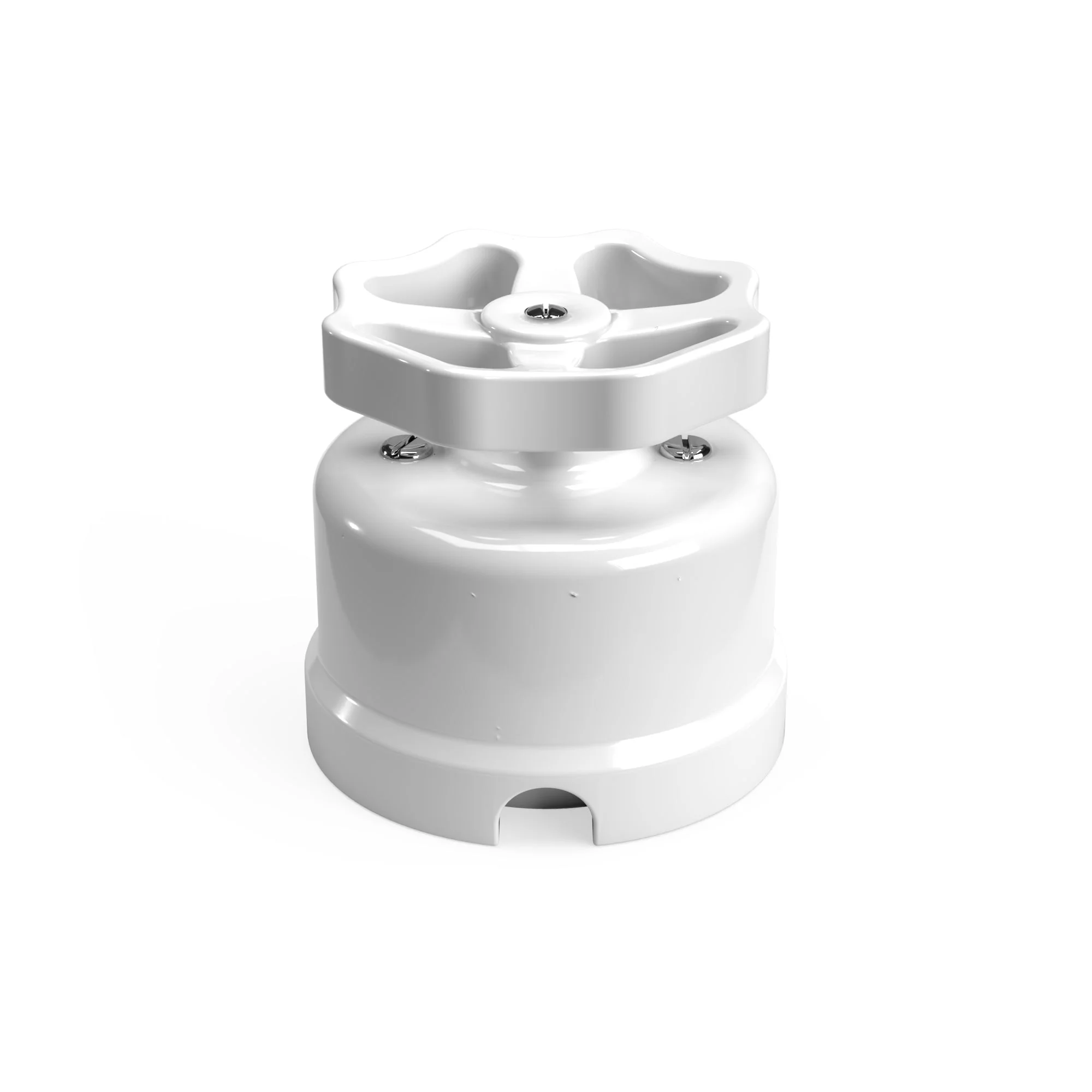 White porcelain switch/diverter with knob - Image 2