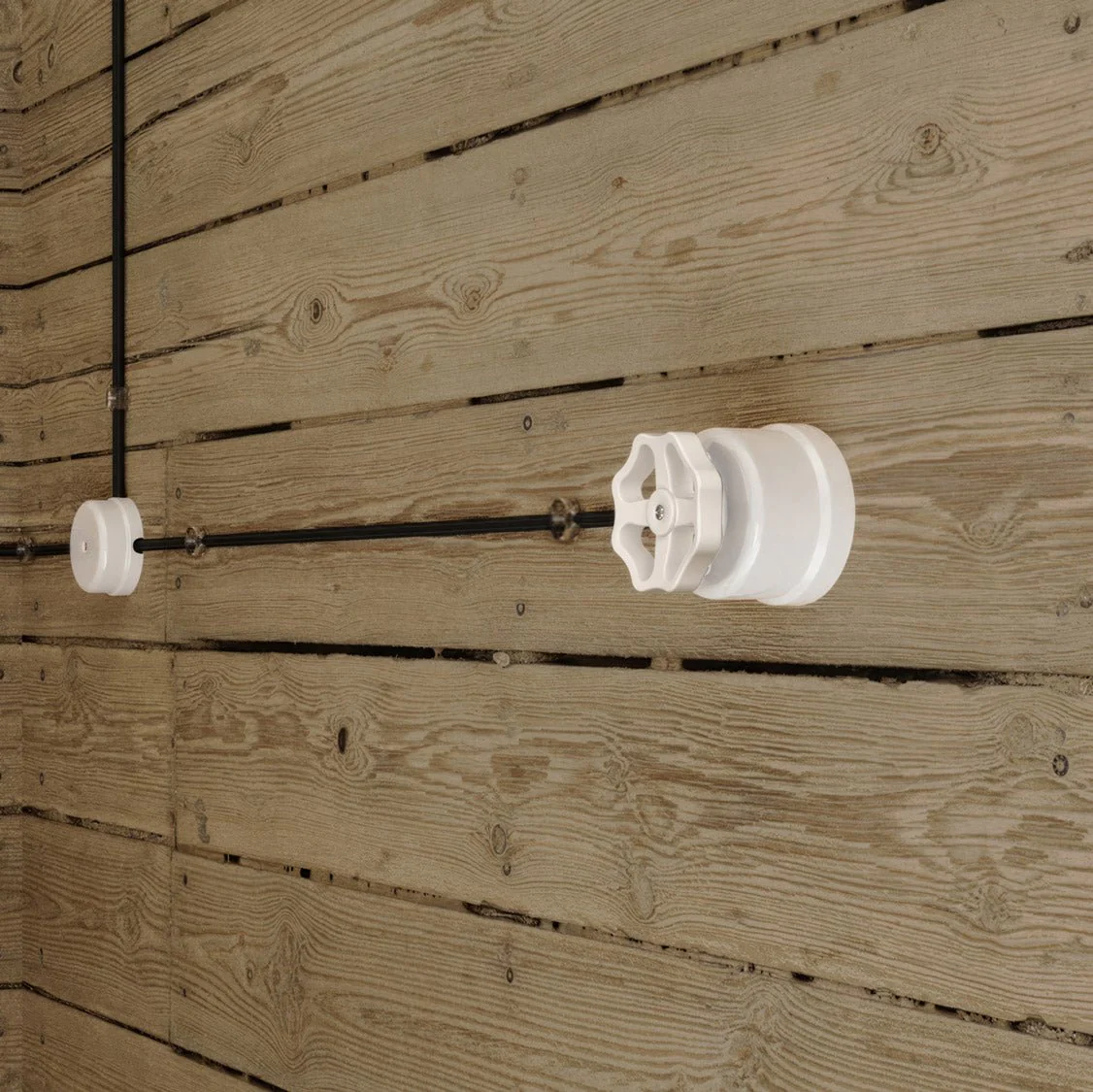 White porcelain switch/diverter with knob - Image 4