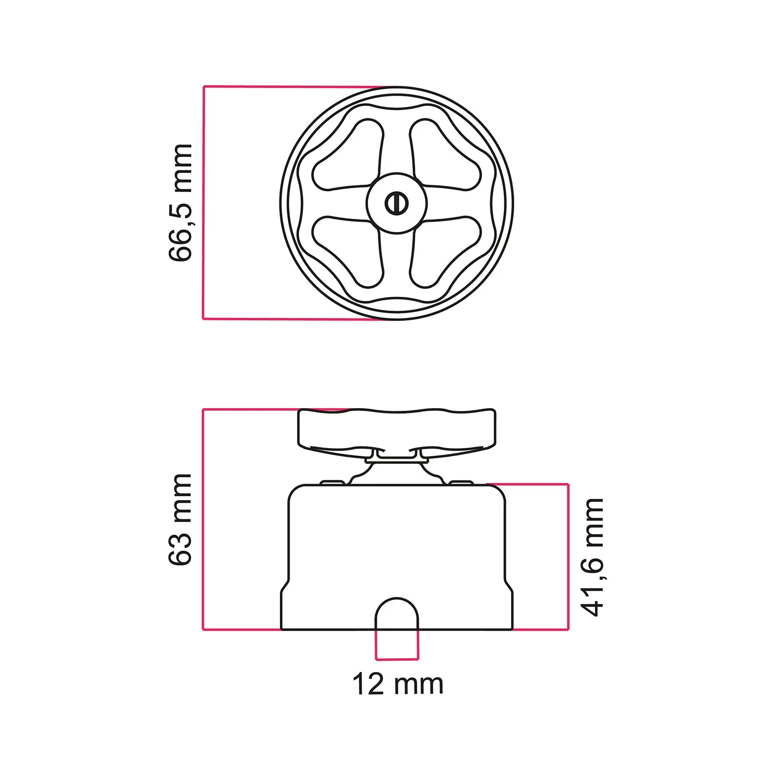 White porcelain switch/diverter with knob - Image 7