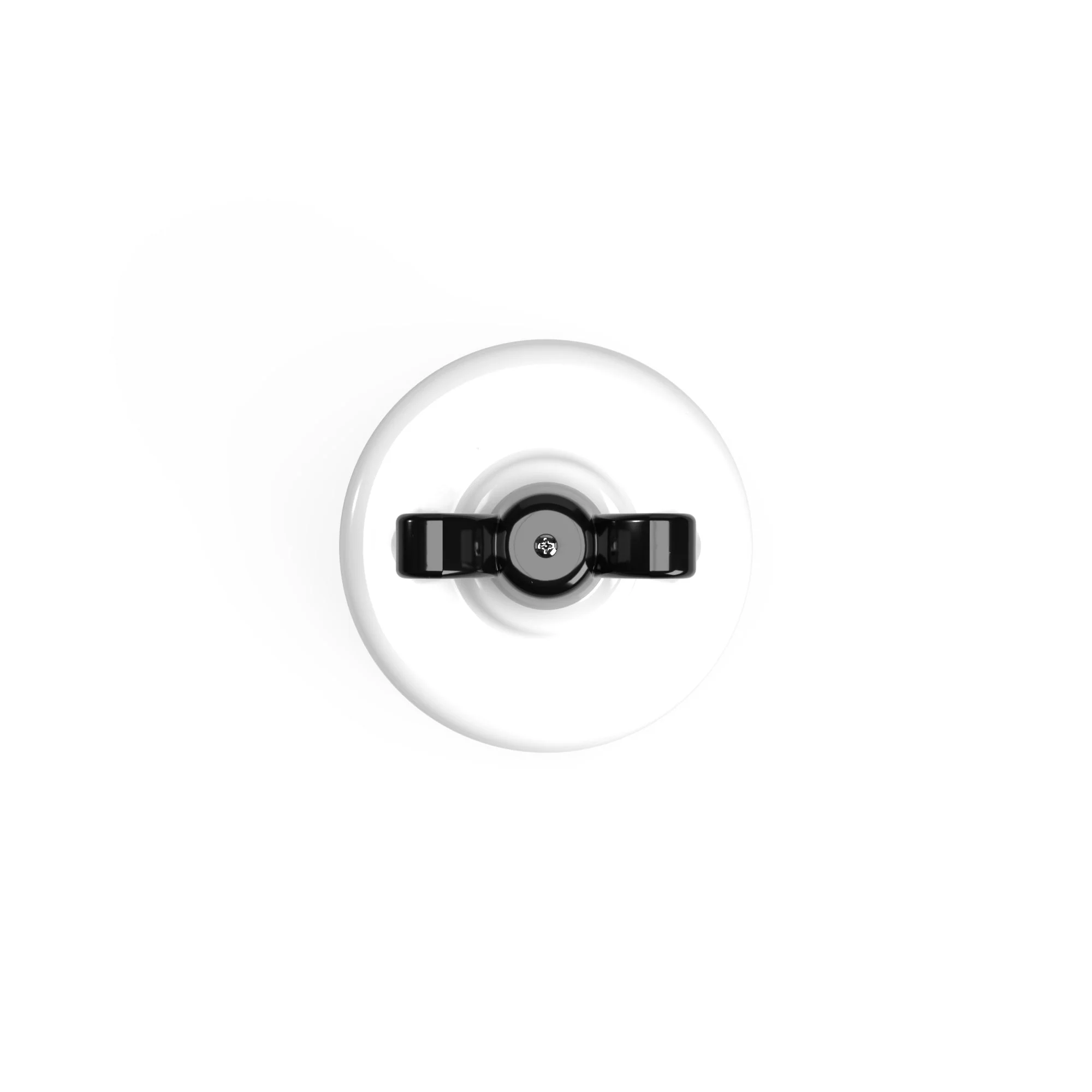 Switch/Two-way switch in white porcelain with butterfly nut - Image 10