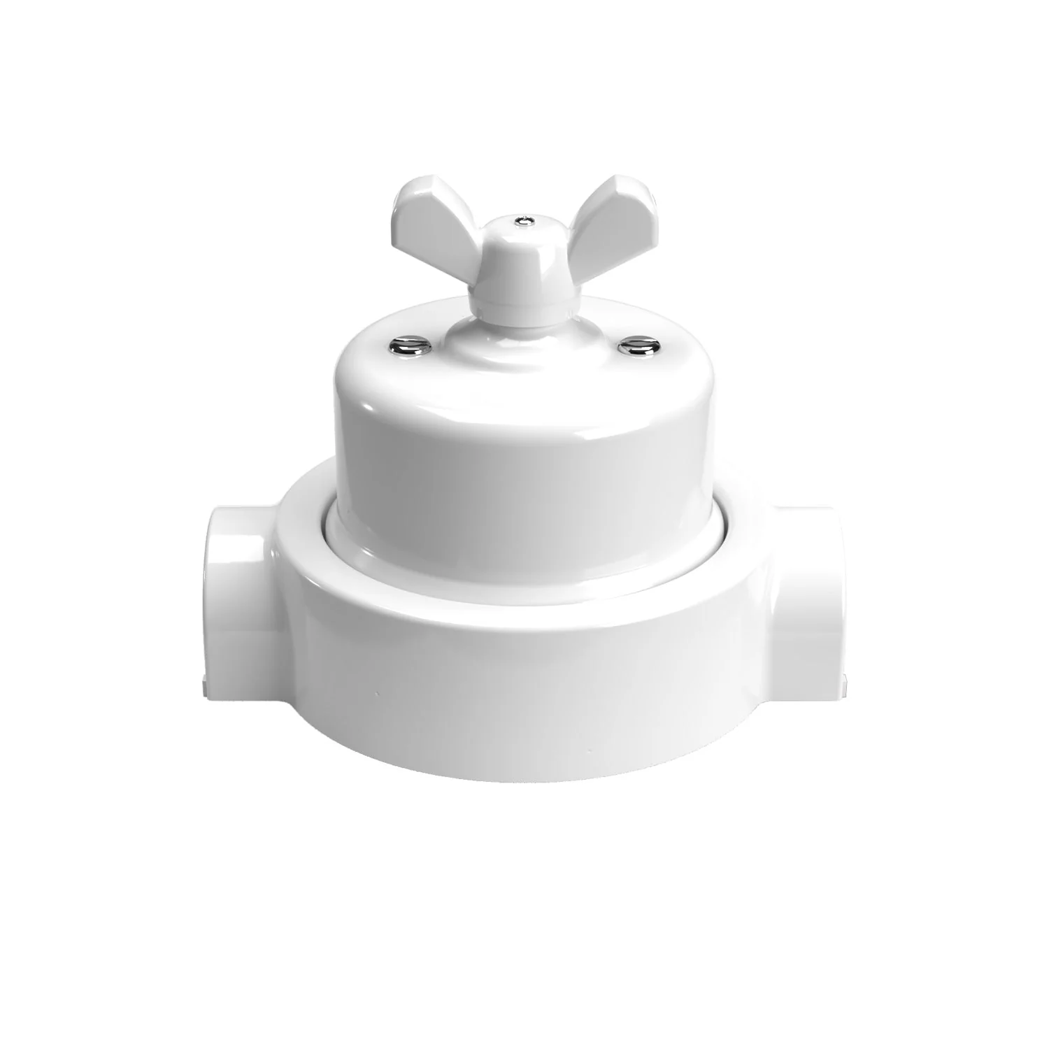 Switch/diverter kit with butterfly nut and base for Creative-Tubes in white porcelain - Image 15