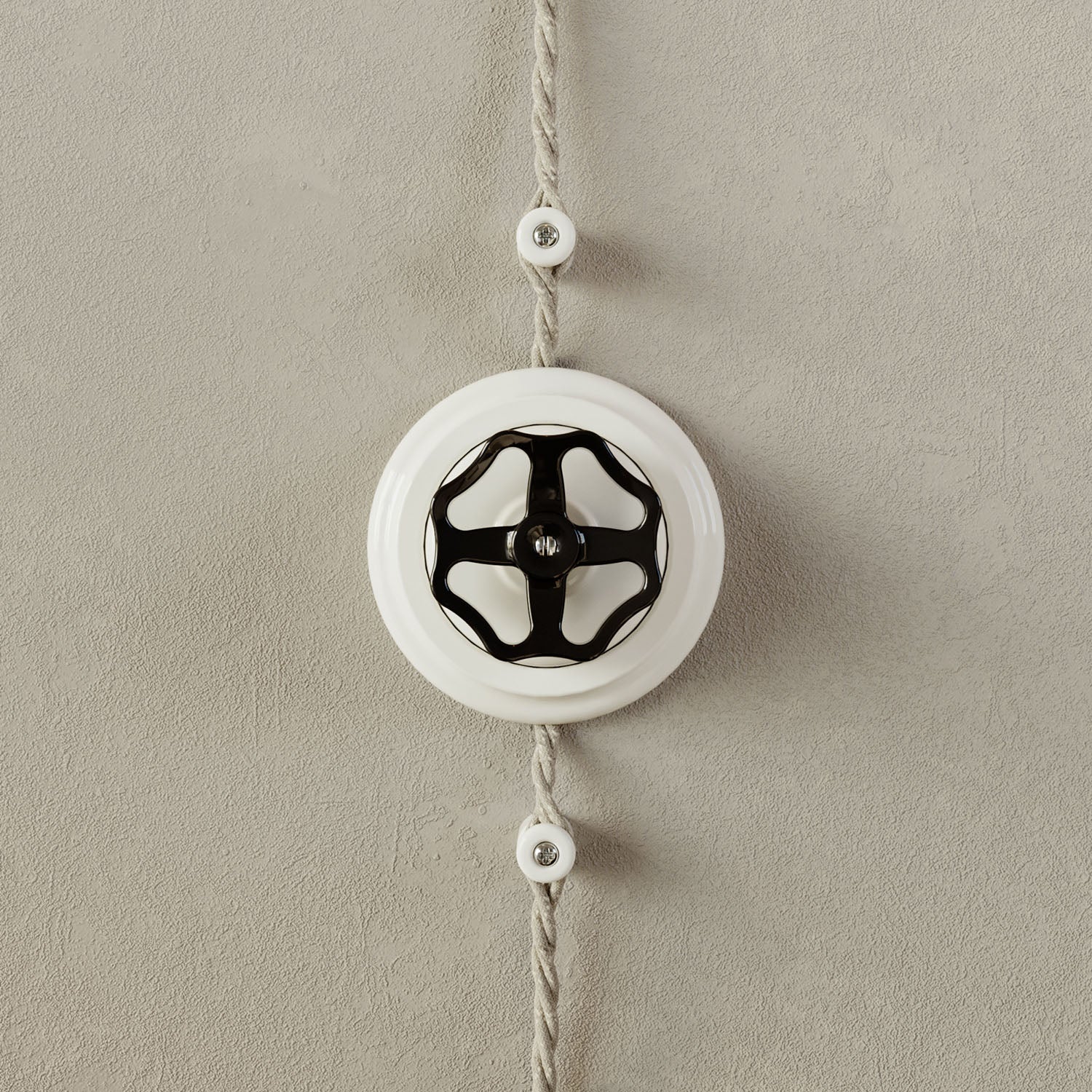 Switch/diverter kit with knob and white porcelain base - Image 12