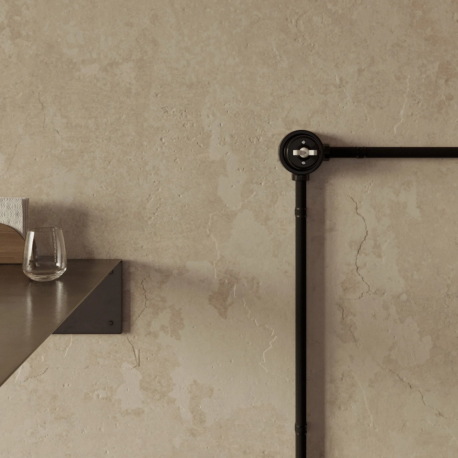 Switch/diverter kit with butterfly nut and base for Creative-Tubes in black porcelain - Image 11