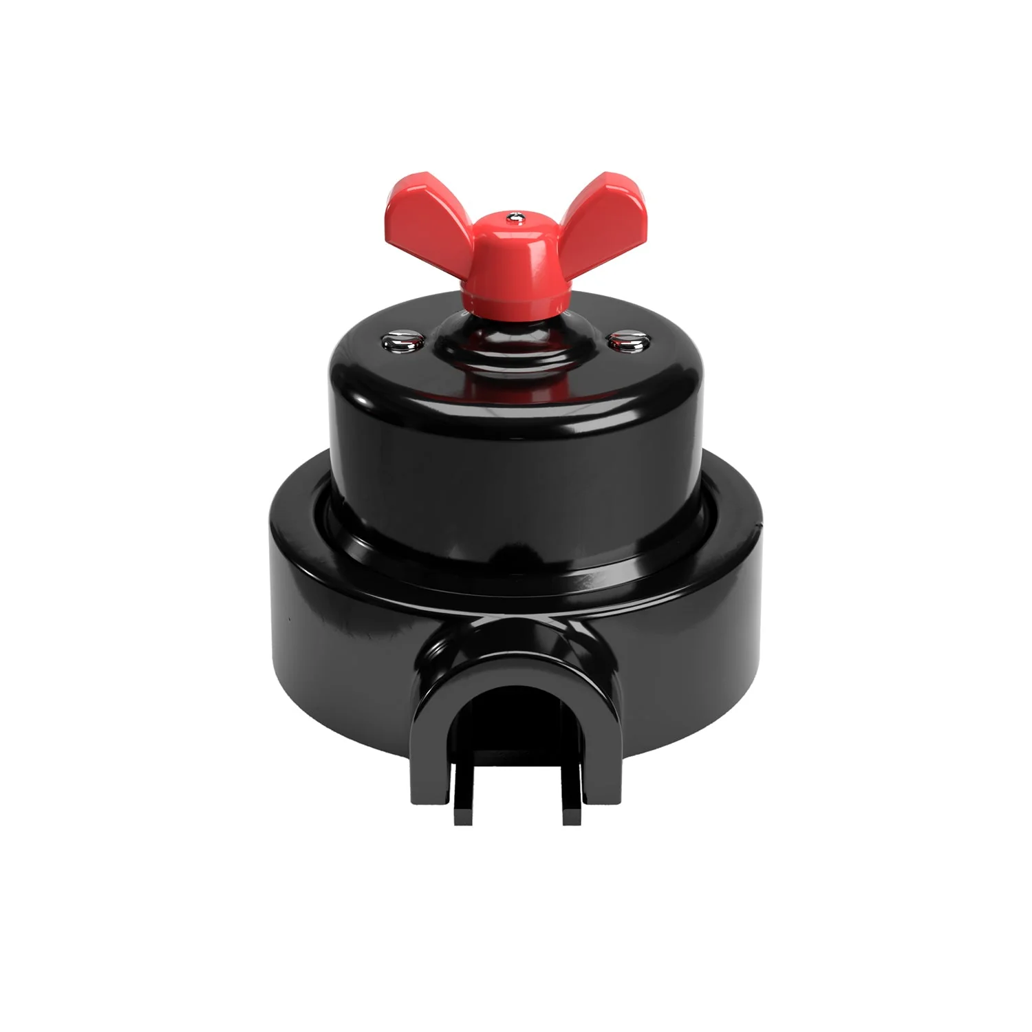 Switch/diverter kit with butterfly nut and base for Creative-Tubes in black porcelain - Image 49