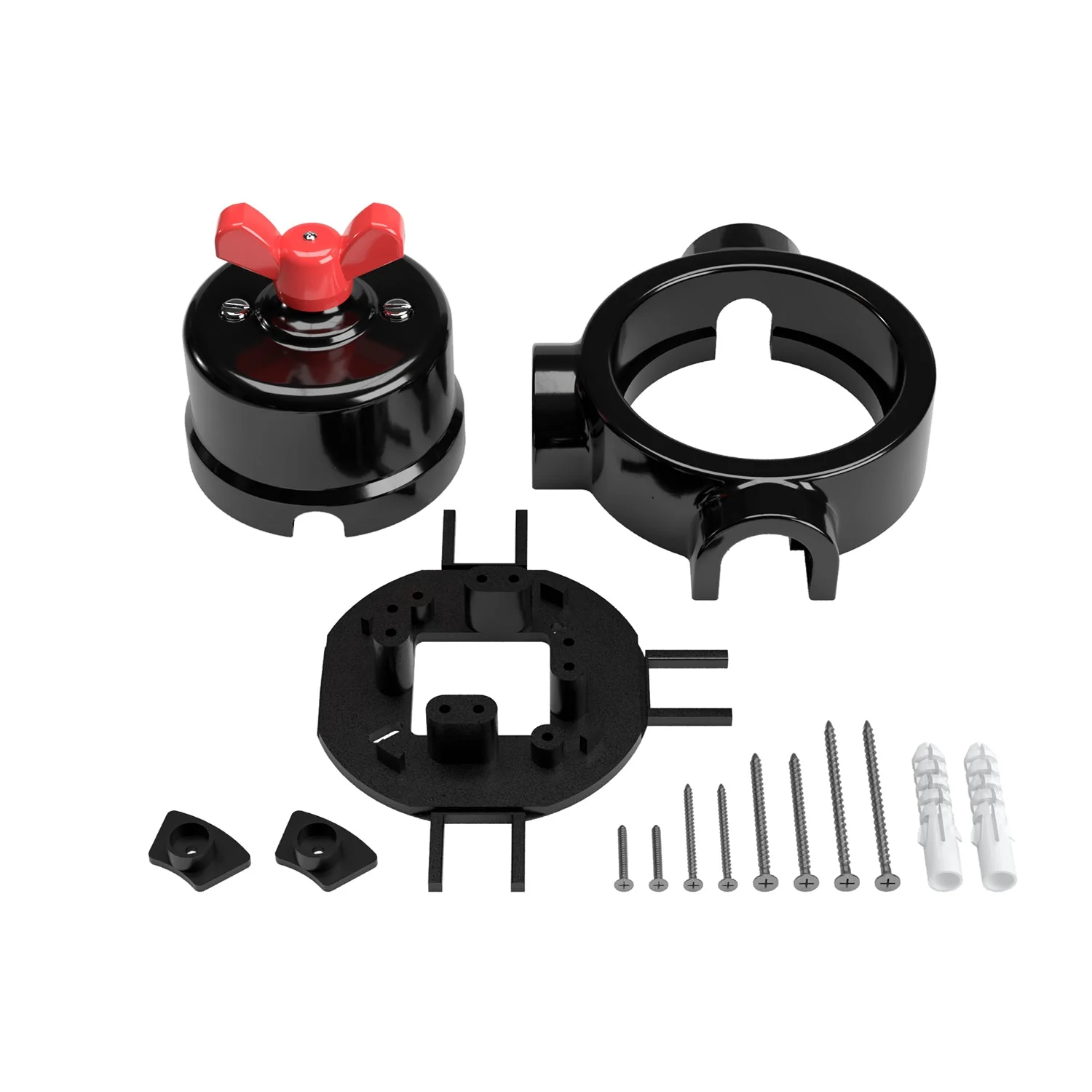 Switch/diverter kit with butterfly nut and base for Creative-Tubes in black porcelain - Image 66