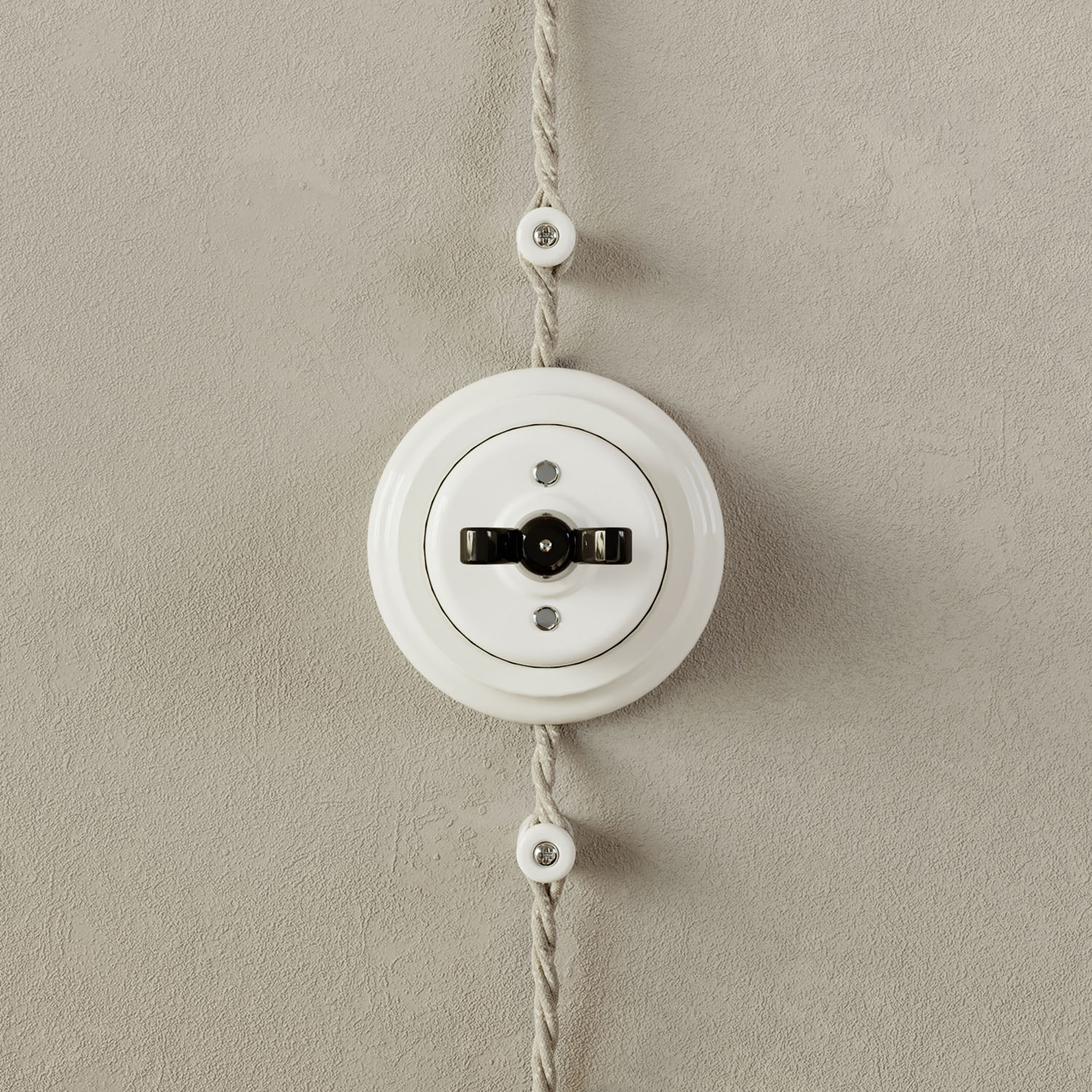 Switch/diverter kit with butterfly nut and white porcelain base - Image 12