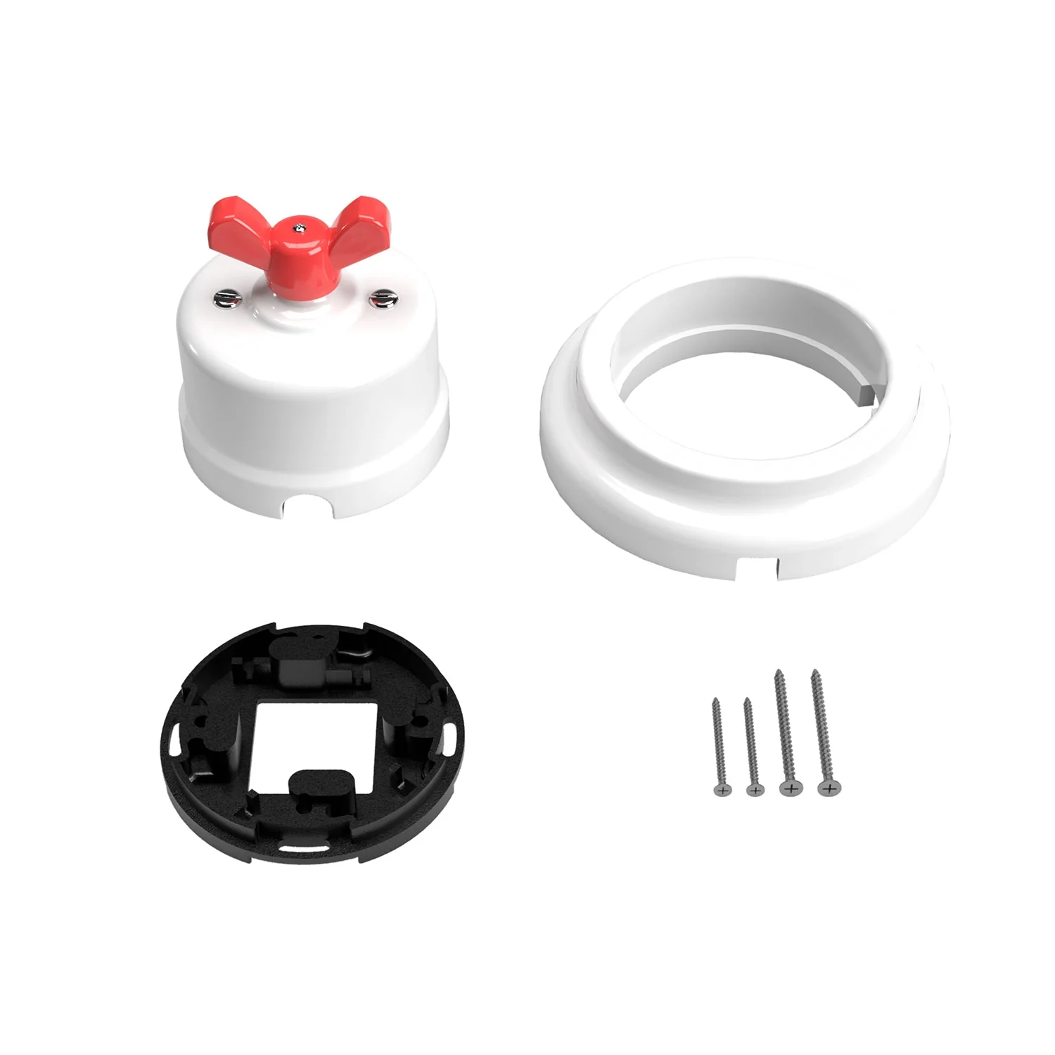 Switch/diverter kit with butterfly nut and white porcelain base - Image 16