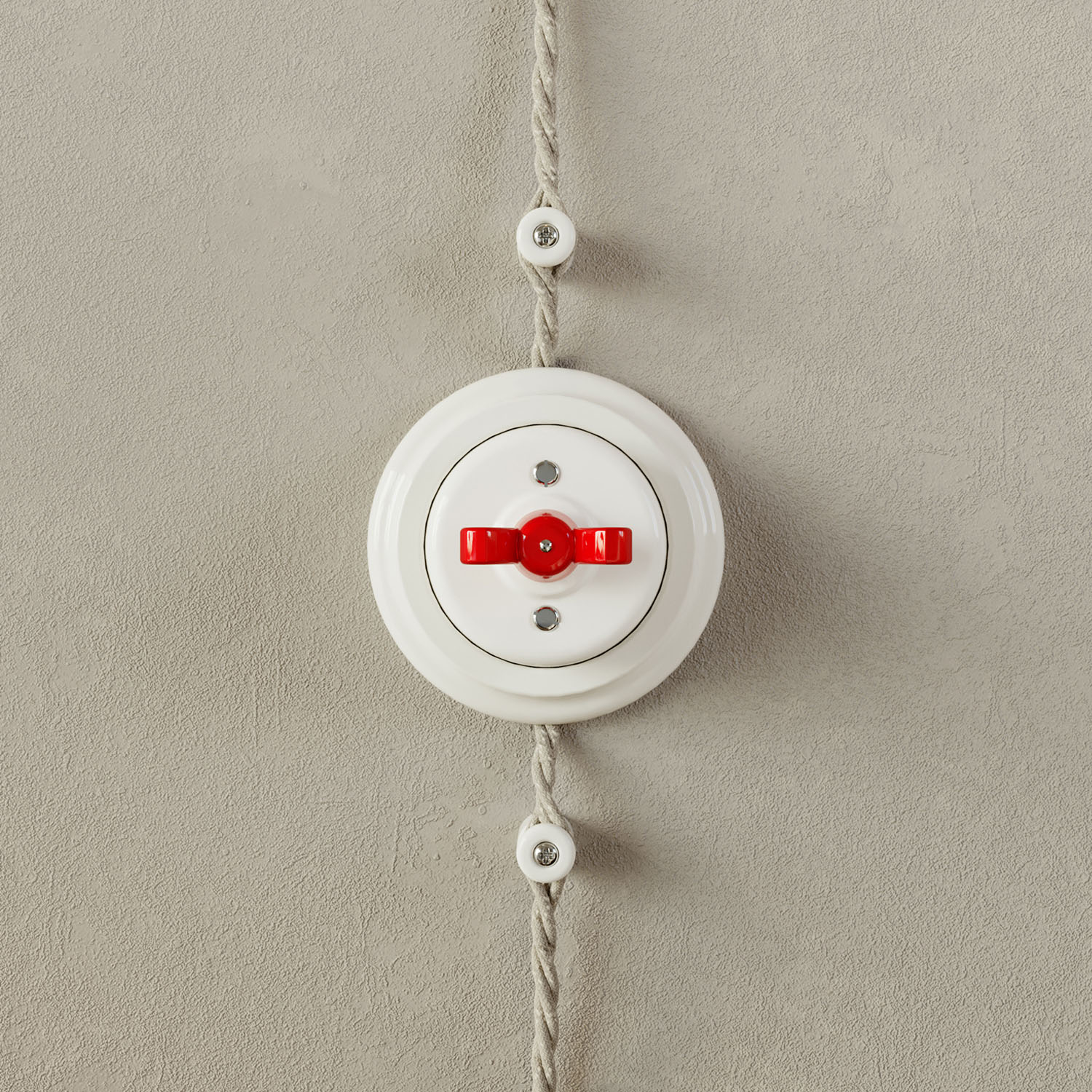 Switch/diverter kit with butterfly nut and white porcelain base - Image 17