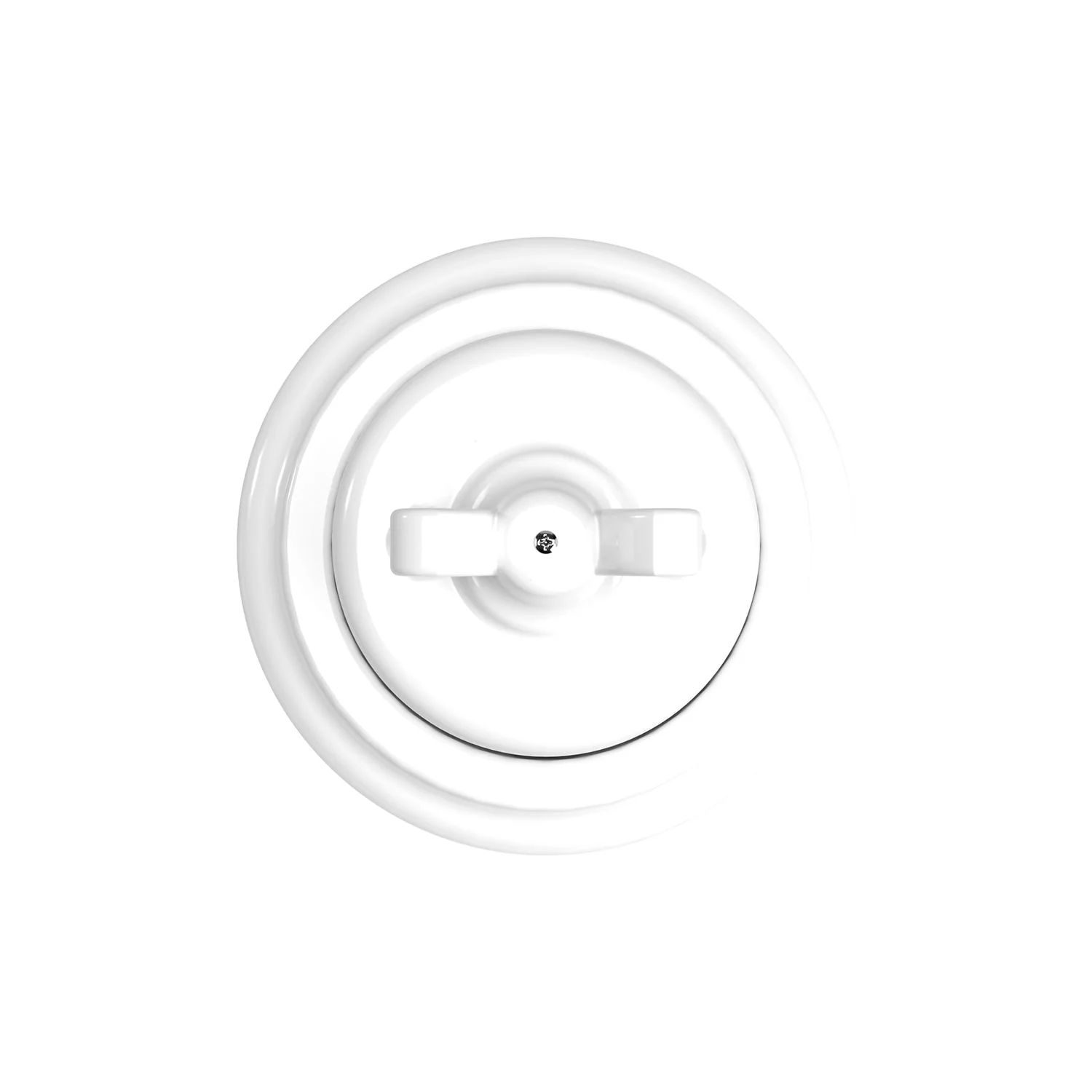 Switch/diverter kit with butterfly nut and white porcelain base - Image 2