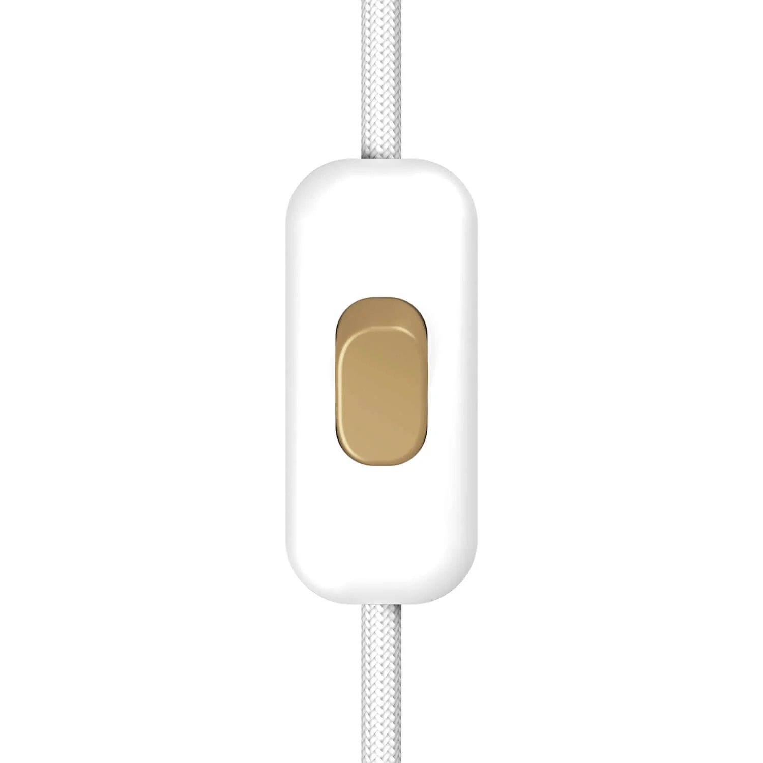 Single pole switch Creative Switch White and Bronze button