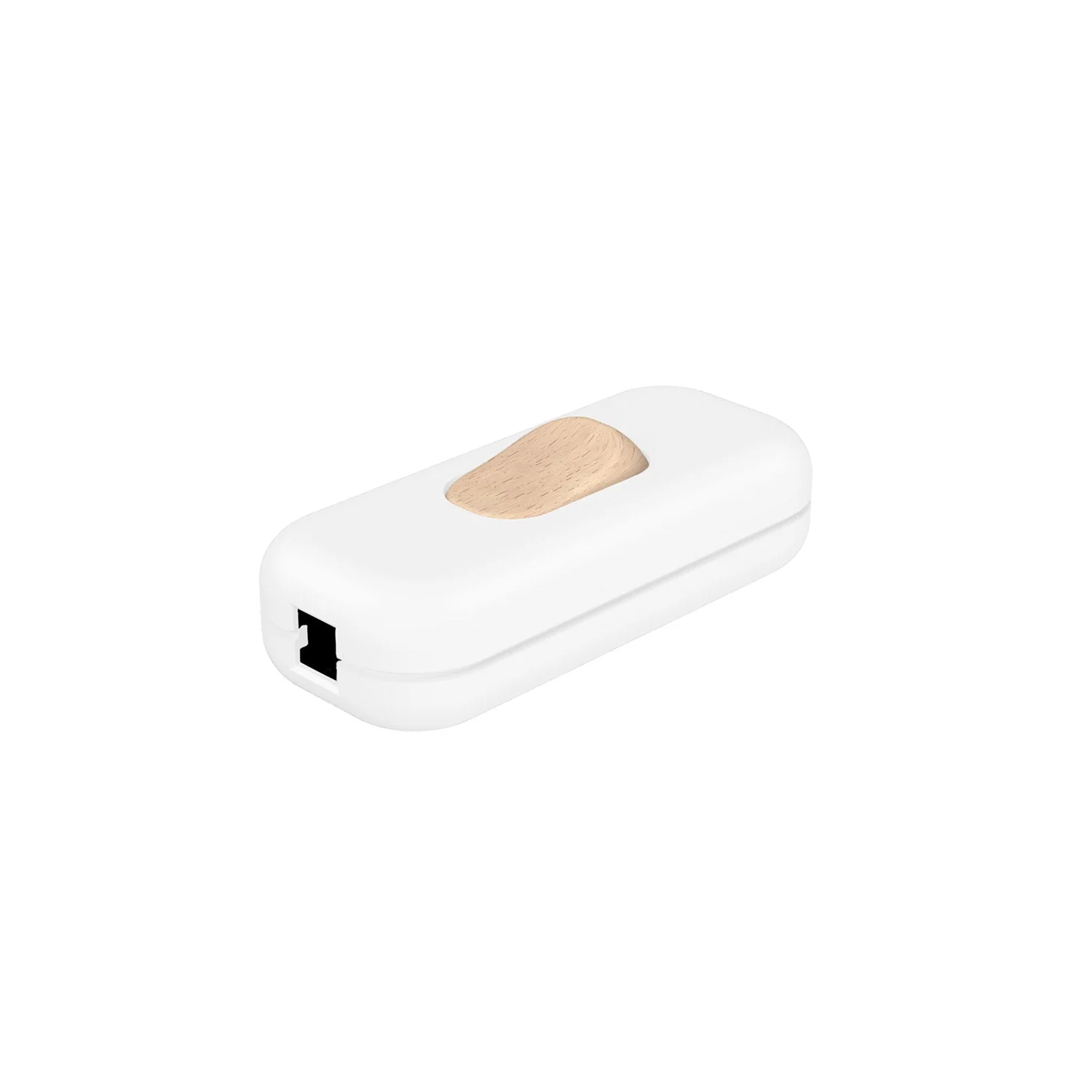 Single pole switch Creative Switch White and wood effect button - Image 2