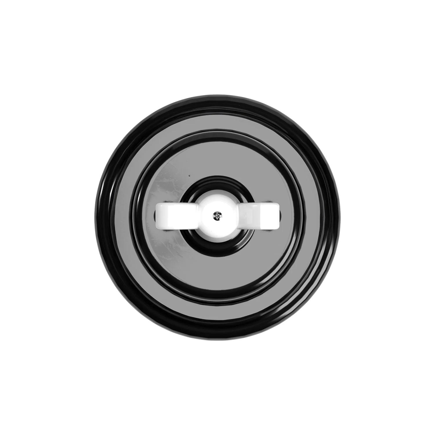 Switch/diverter kit with butterfly nut and black porcelain base - Image 2