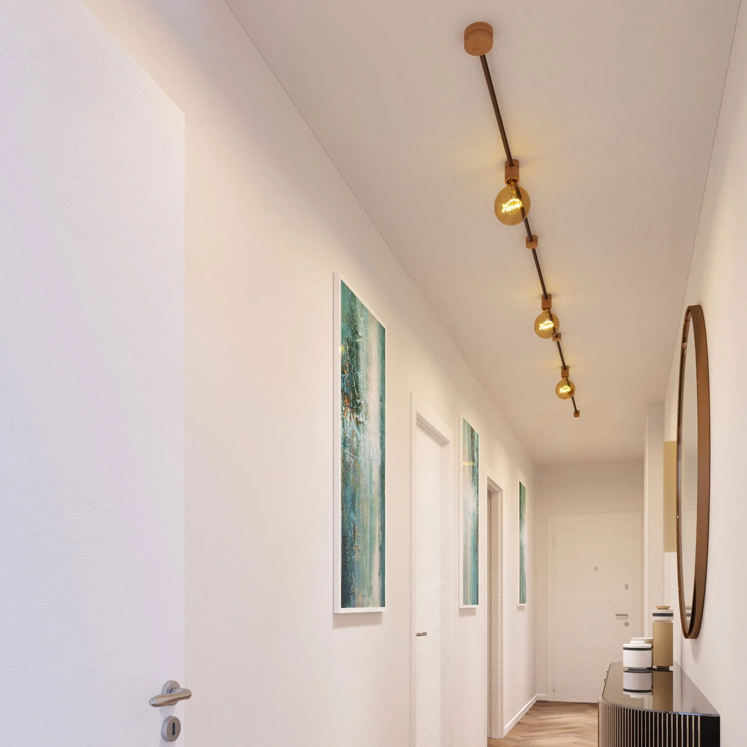 Filé Linear Kit System - with 5 m CZ22 cable for string light and 7 wooden components for interiors - Image 2