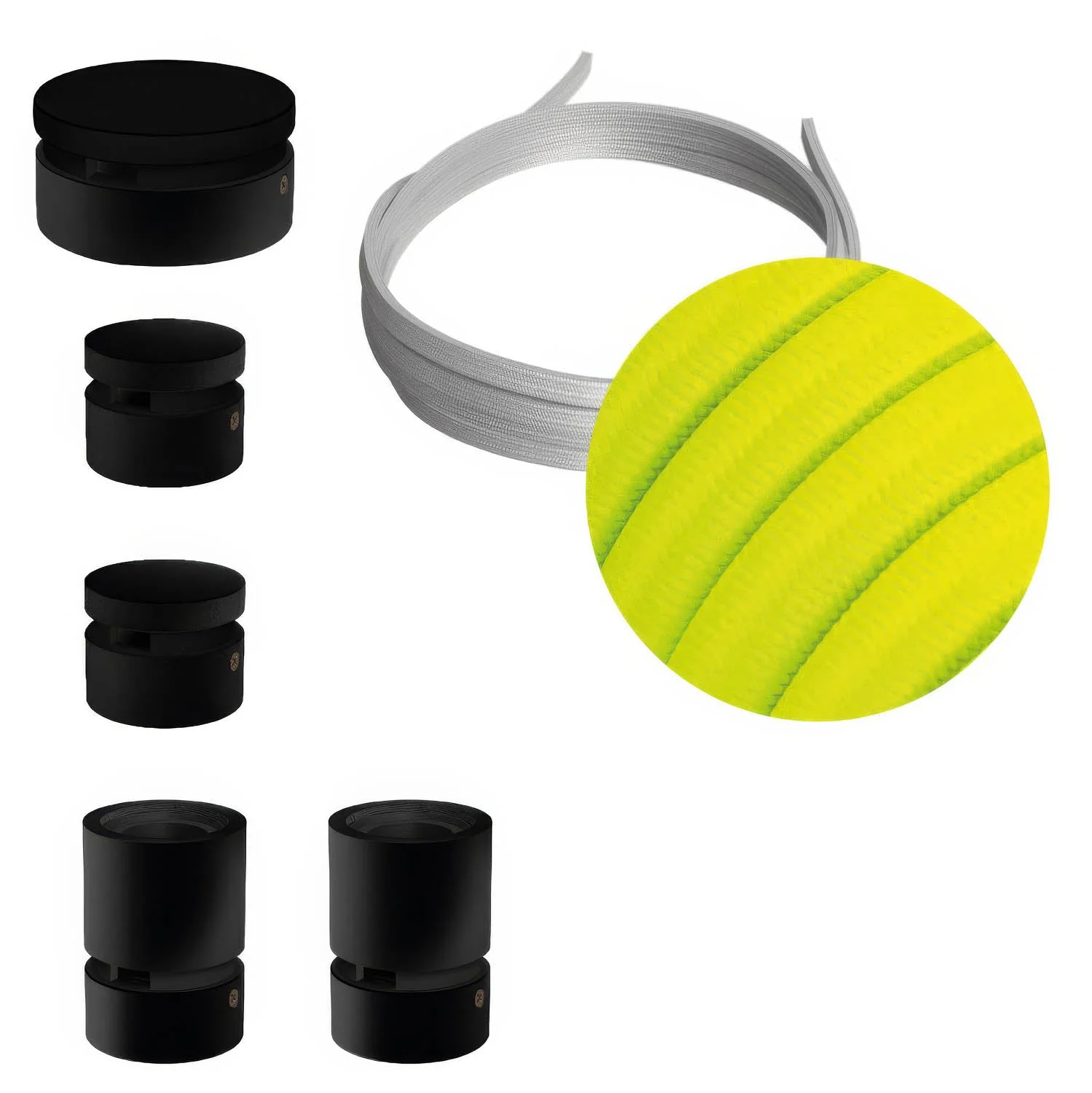 Filé Wiggle Kit System - with 3 m CF10 cable for string light and 5 black painted wooden components for interiors