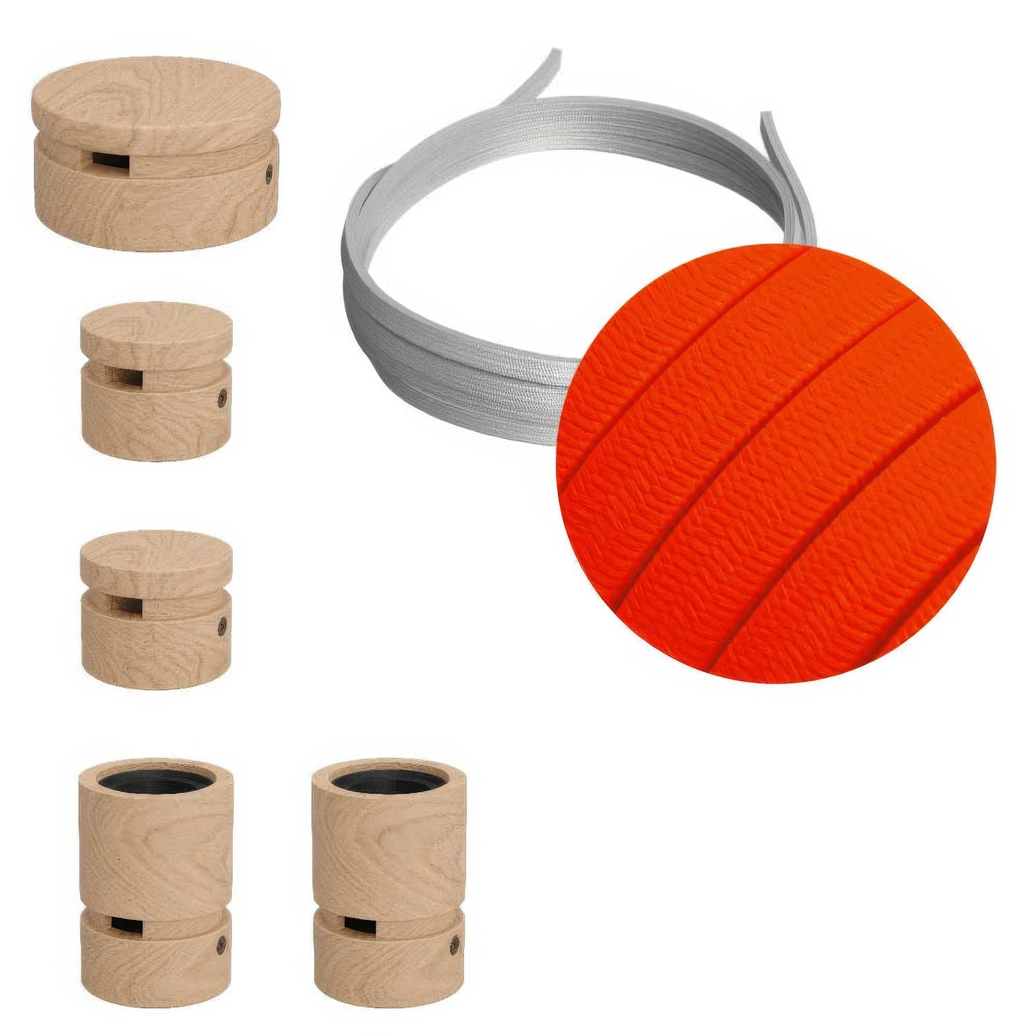 Filé Wiggle System Kit - with 3 m CF15 cable for string light and 5 wooden indoor components