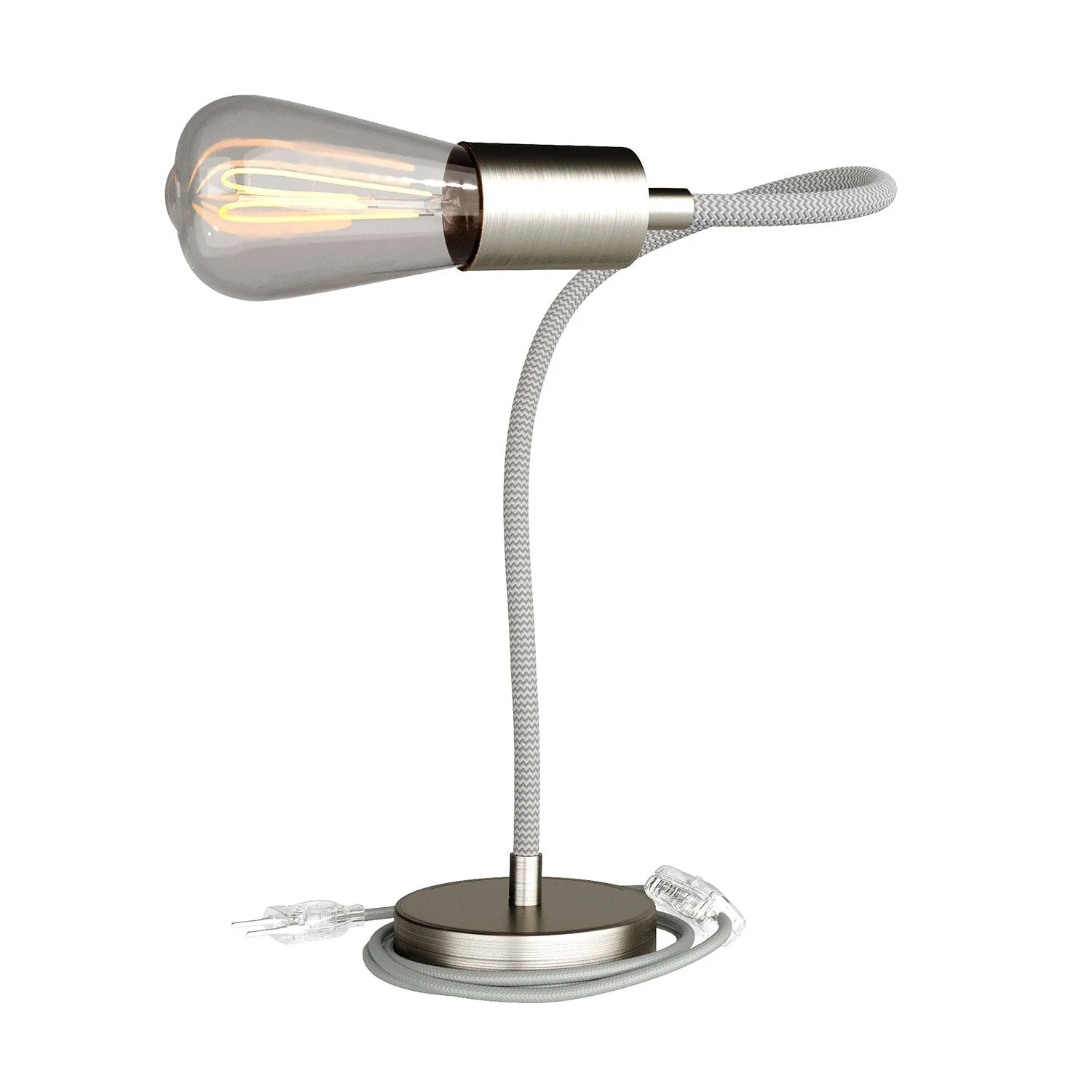 Table Flex adjustable table lamp with diffused light – Satin titanium