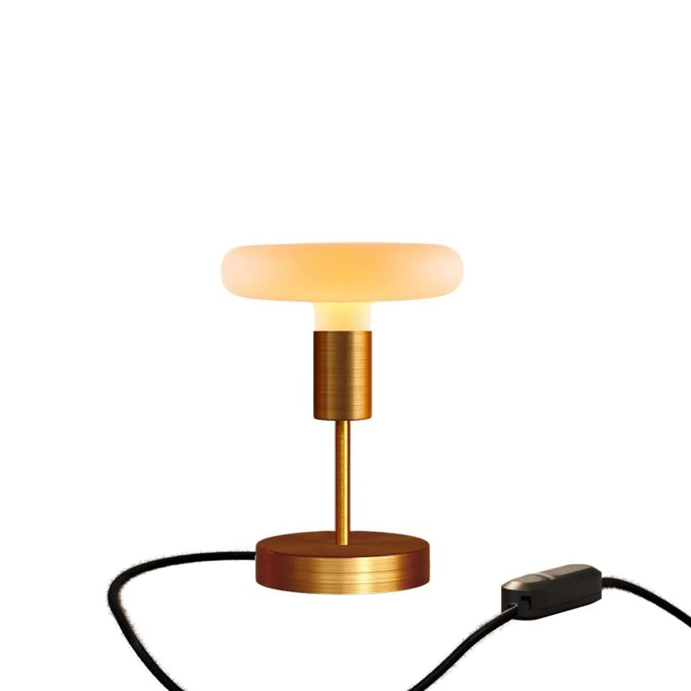 Dash Alzaluce table lamp in metal with UK plug – Satin copper - Image 5