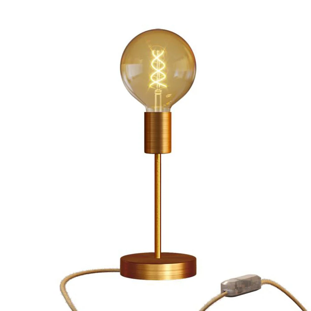Alzaluce Globo table lamp in satin copper metal - Image 5