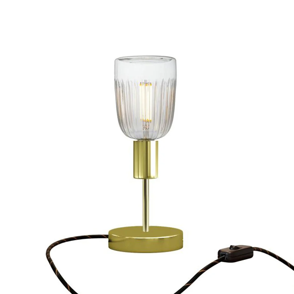 Alzaluce Tiche table lamp in metal - Brass