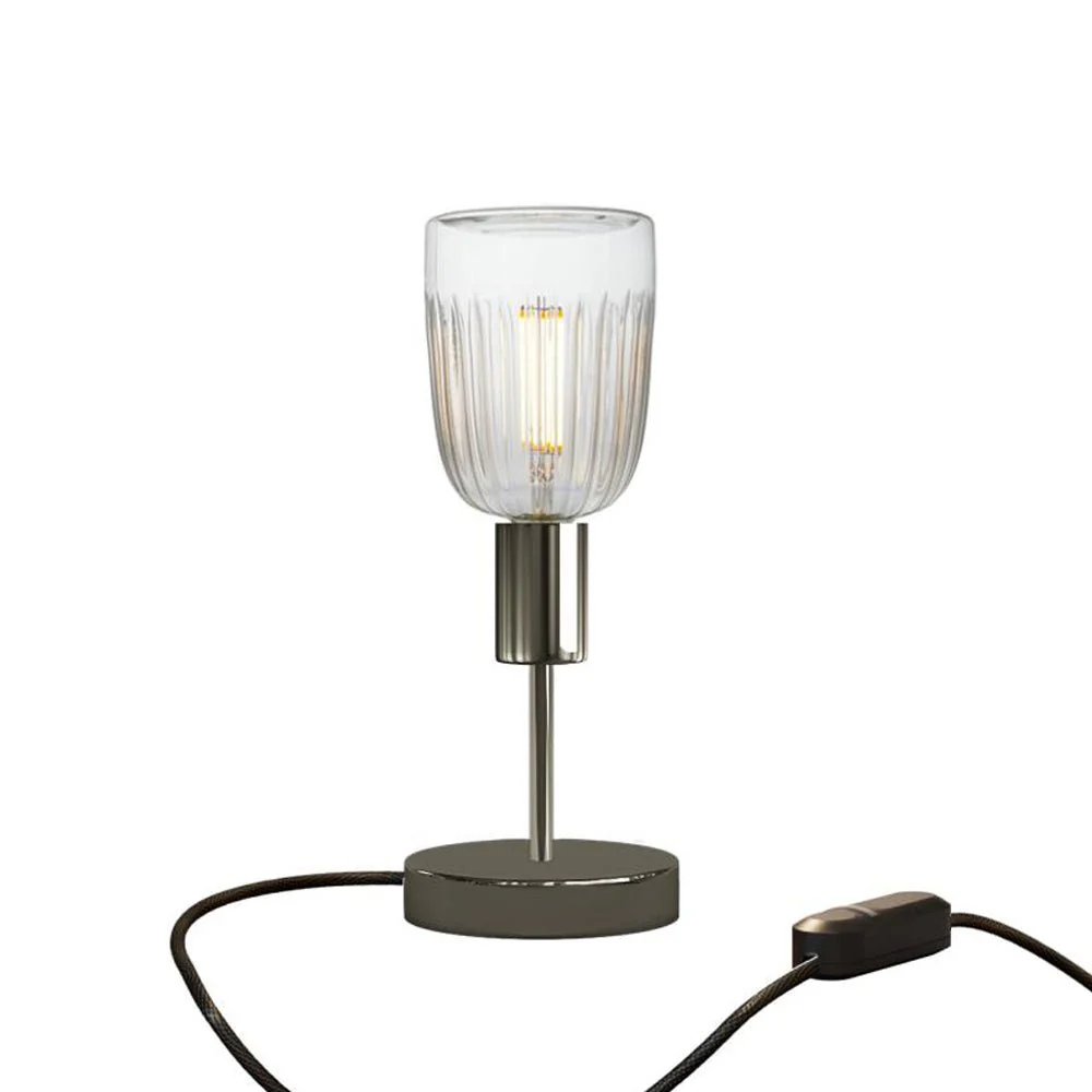 Alzaluce Tiche table lamp in metal with UK plug - Pearl Black - Image 5