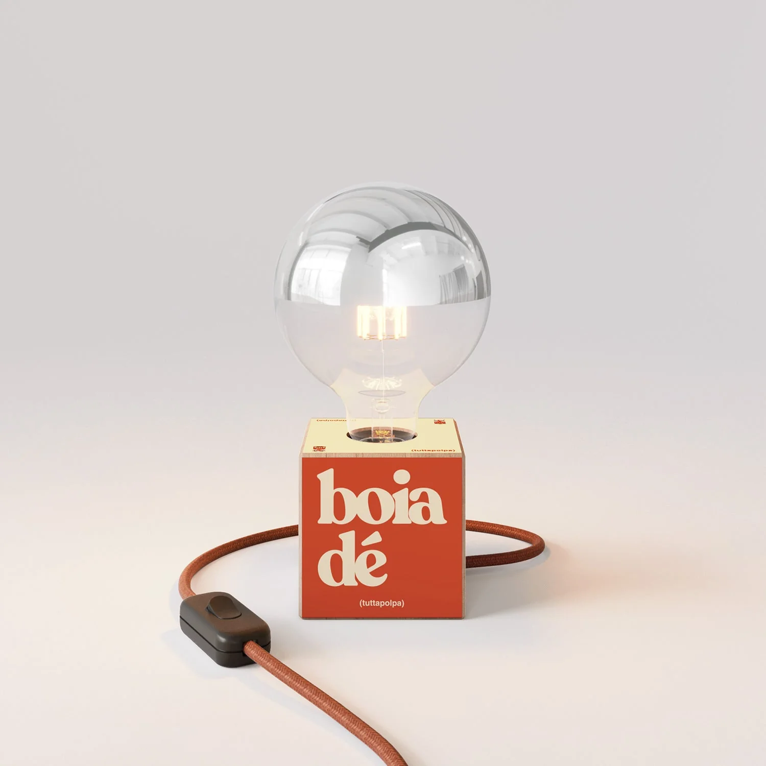 Cubetto table lamp "Boia de" with half-silver globe Light bulb - Tuttapolpa - Image 4