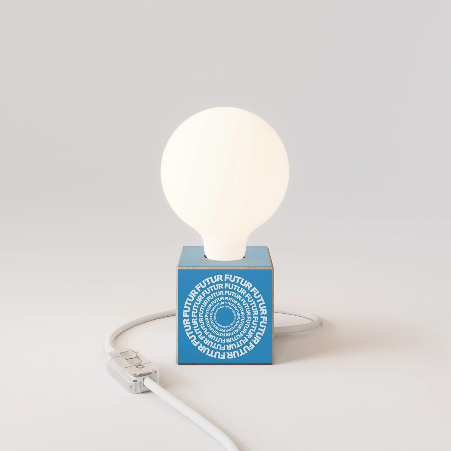 Cubetto table lamp "Futur" with porcelain-effect globe Light bulb - Futur festival - Image 4