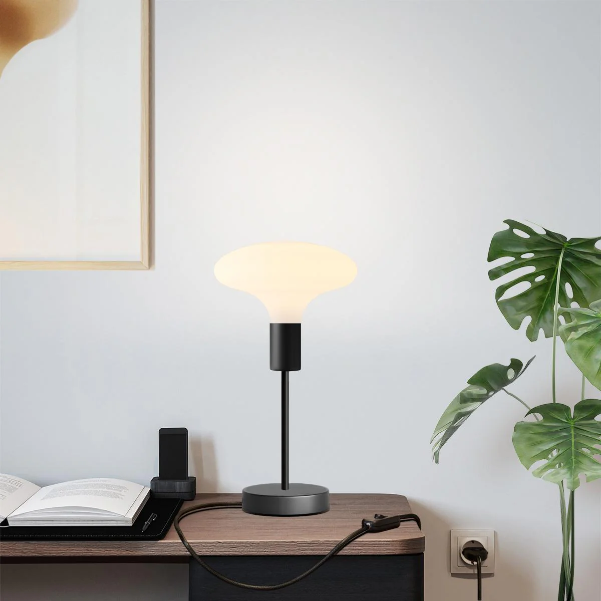 Alzaluce Idra table lamp in metal – Black - Image 2