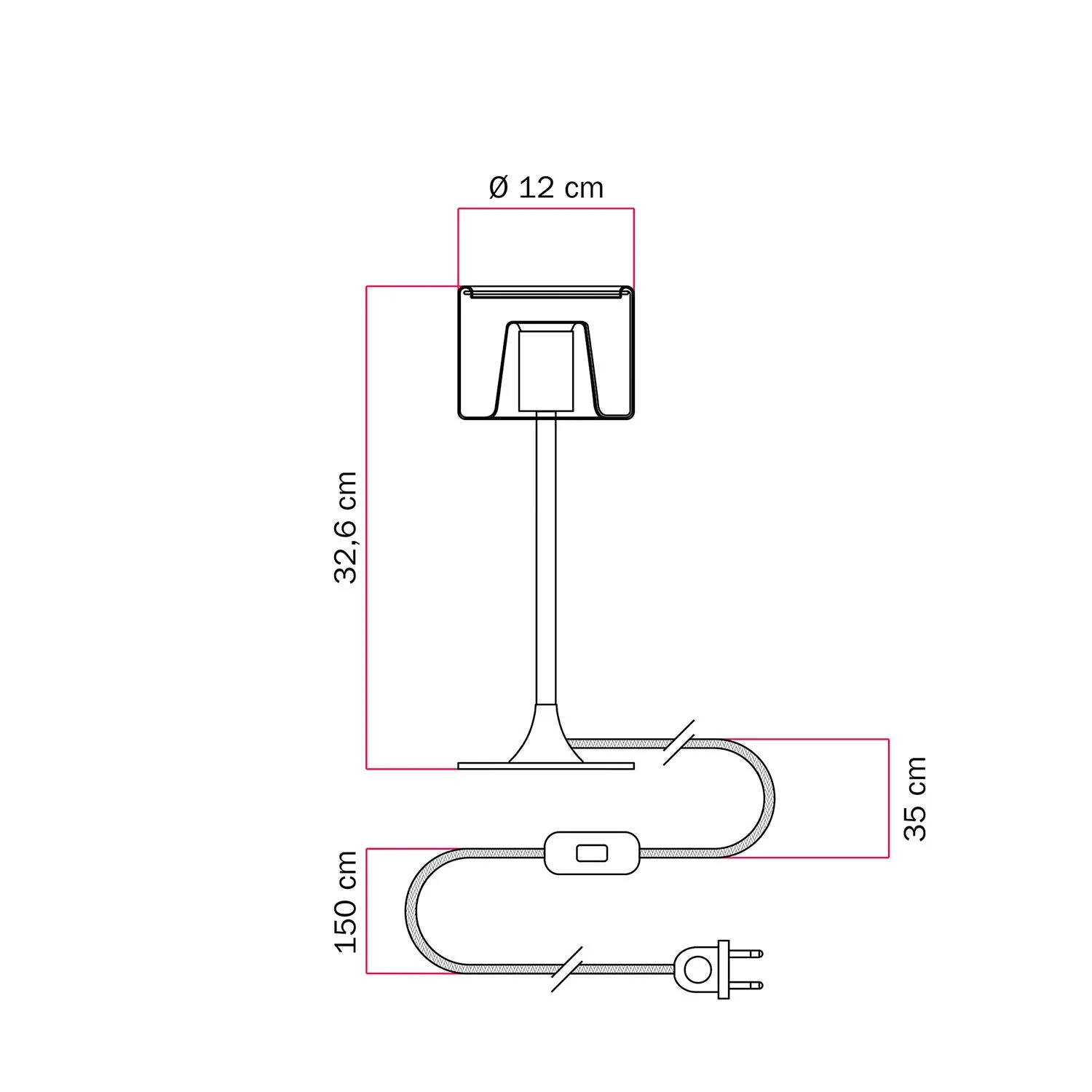 MAG-Y table lamp with round metal base and Ghost transparent light bulb - Satin bronze - Image 4